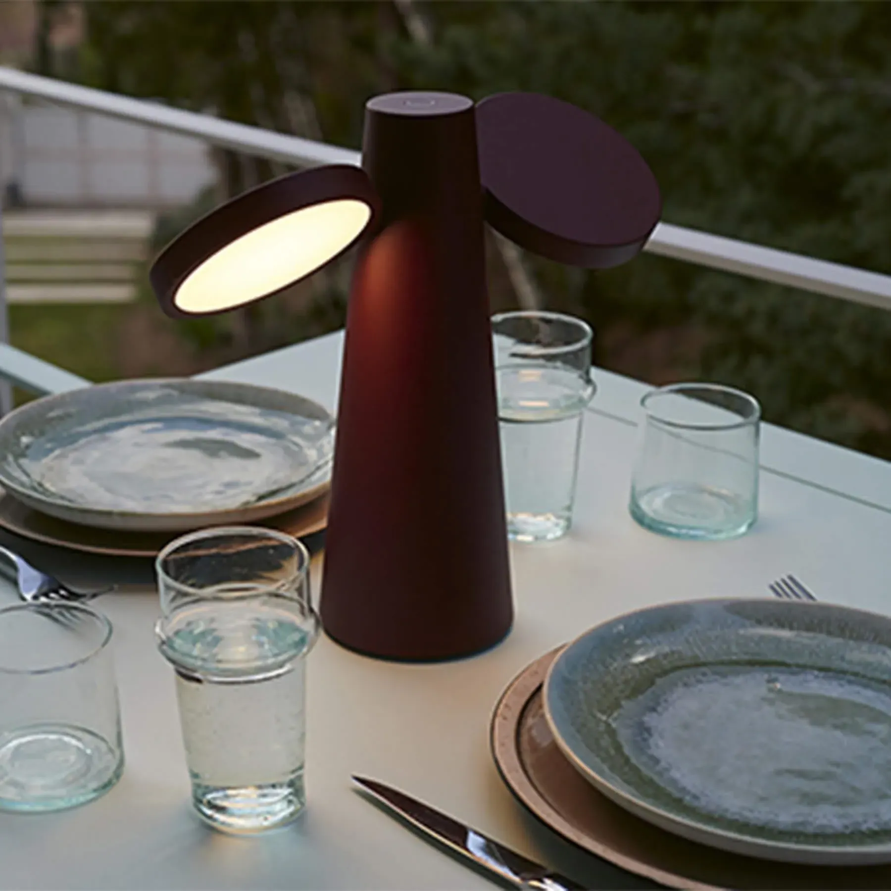 Oto Outdoor Table Light - Clay Grey, Aluminium