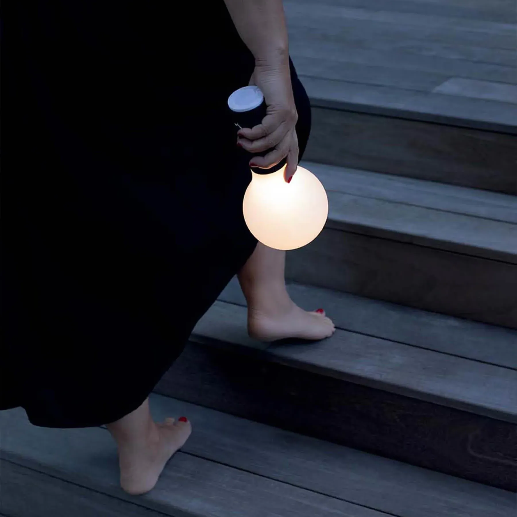 Portable Outdoor Lamp with Battery - Black Cherry