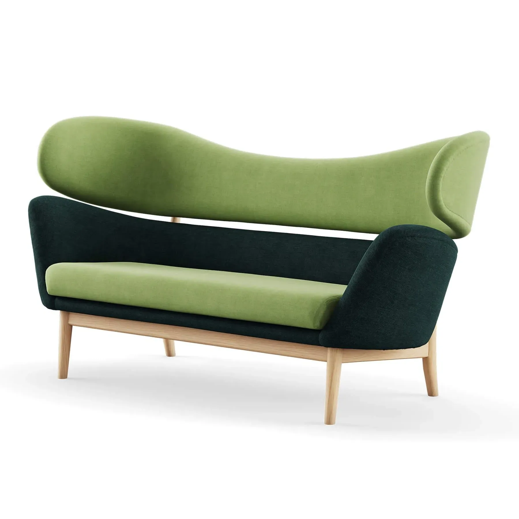 2-Seater Sofa with Springs - Fresh Sage, Linen image