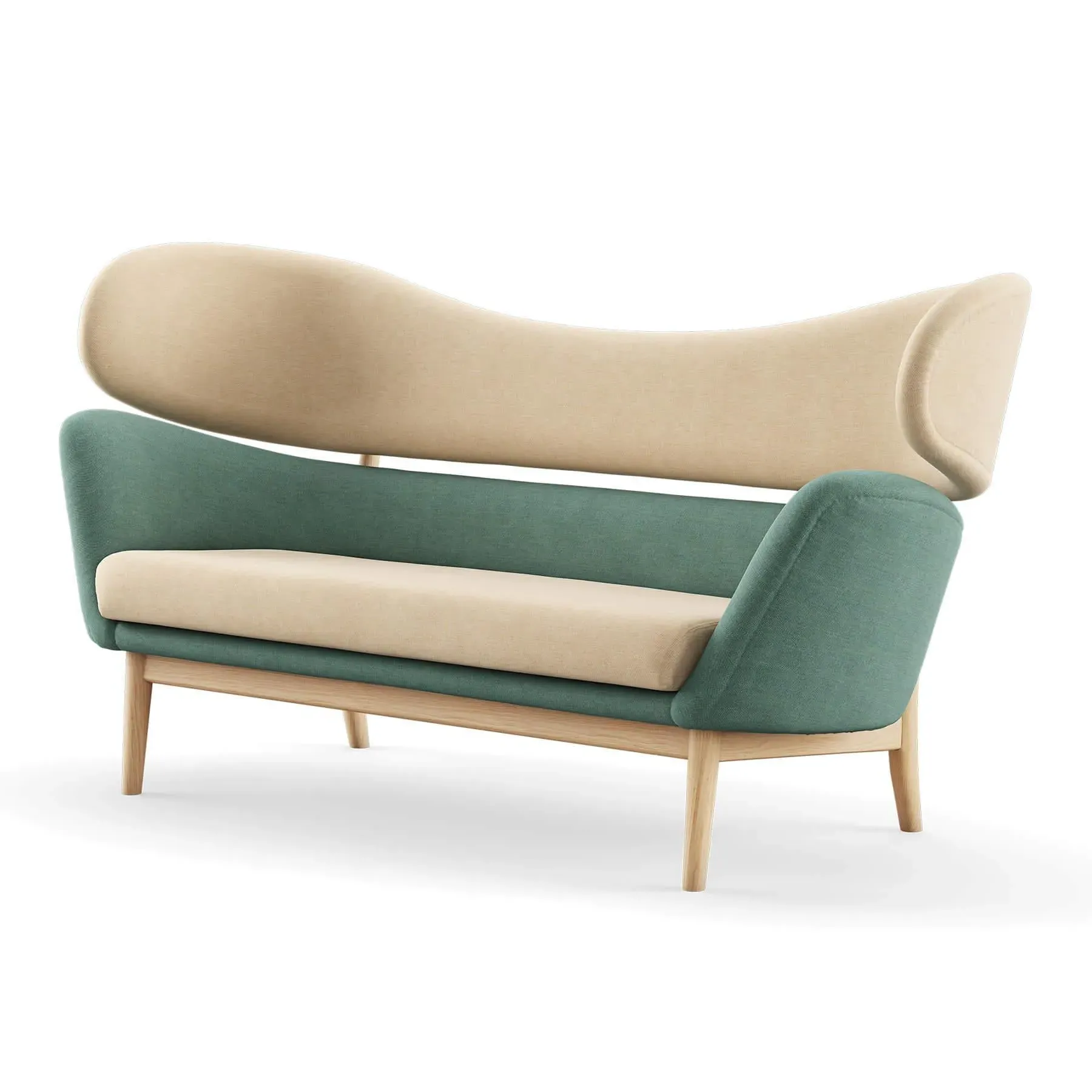 2-Seater Sofa with Springs - Himalaya, Linen image