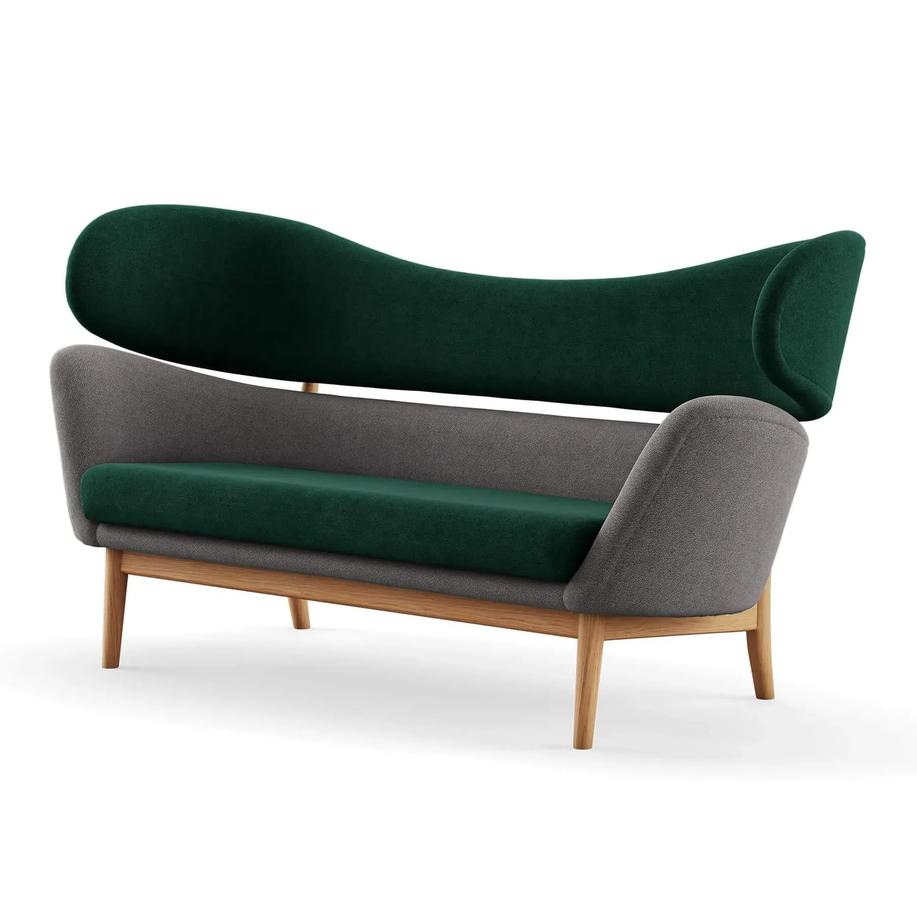 2-Seater Sofa with Springs - Oak image