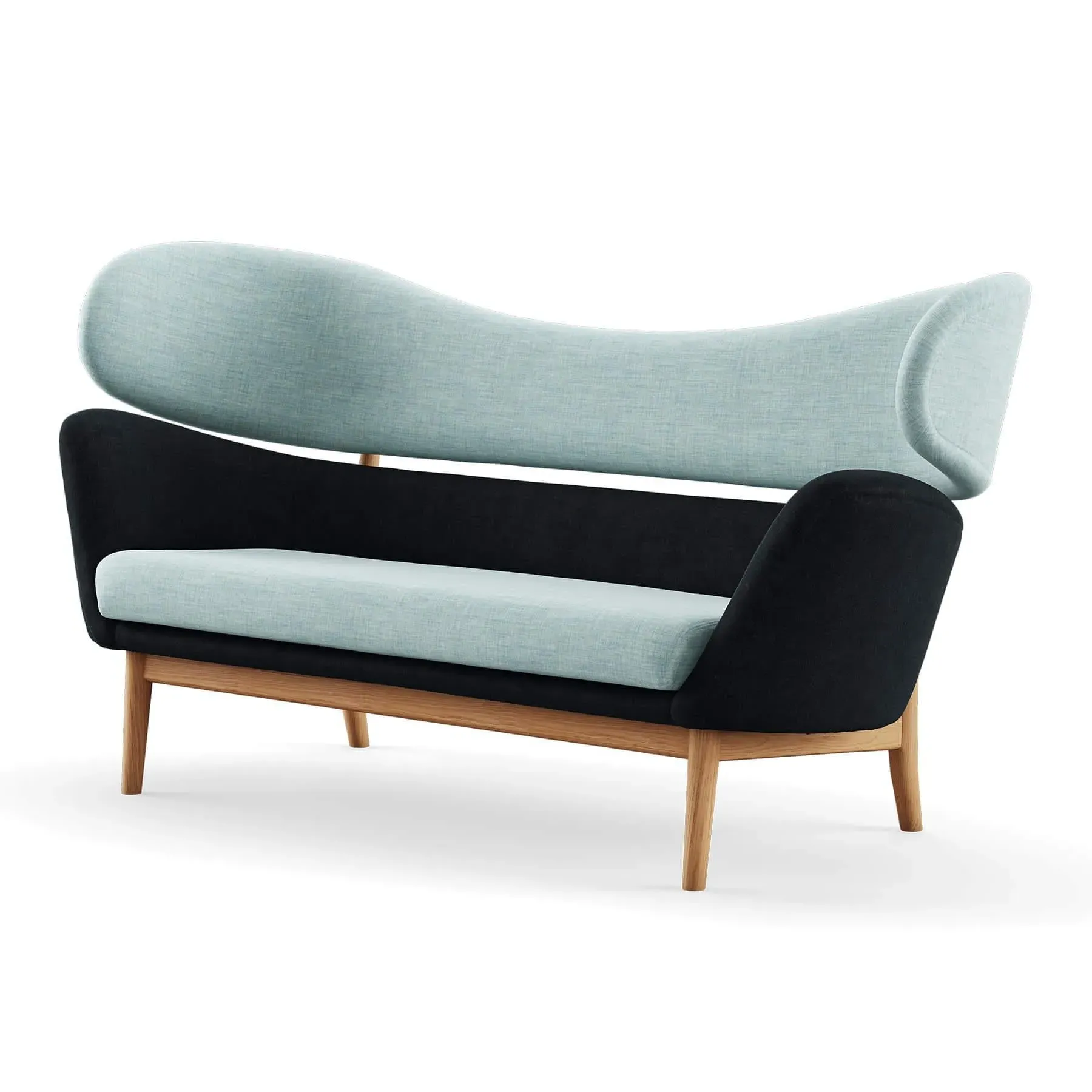 2-Seater Sofa with Springs - Oak image