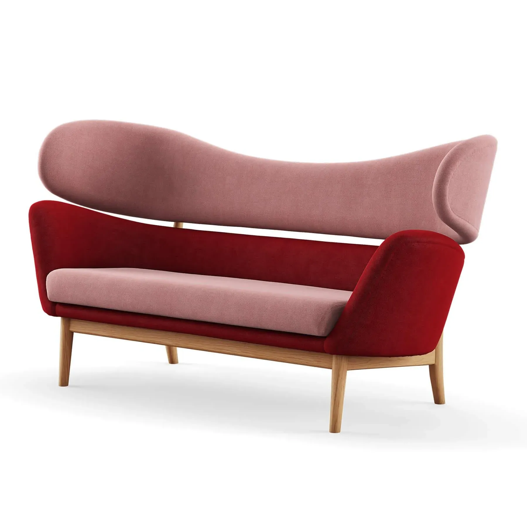 2-Seater Sofa with Springs - Oak image