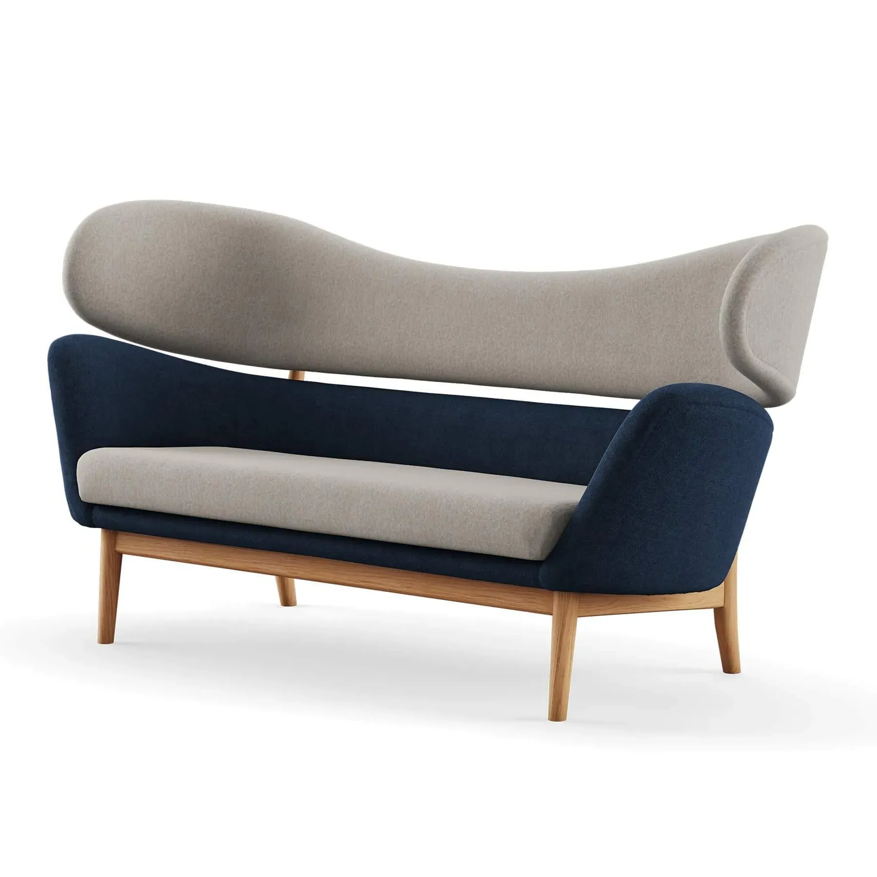 2-Seater Sofa with Springs - Oak image