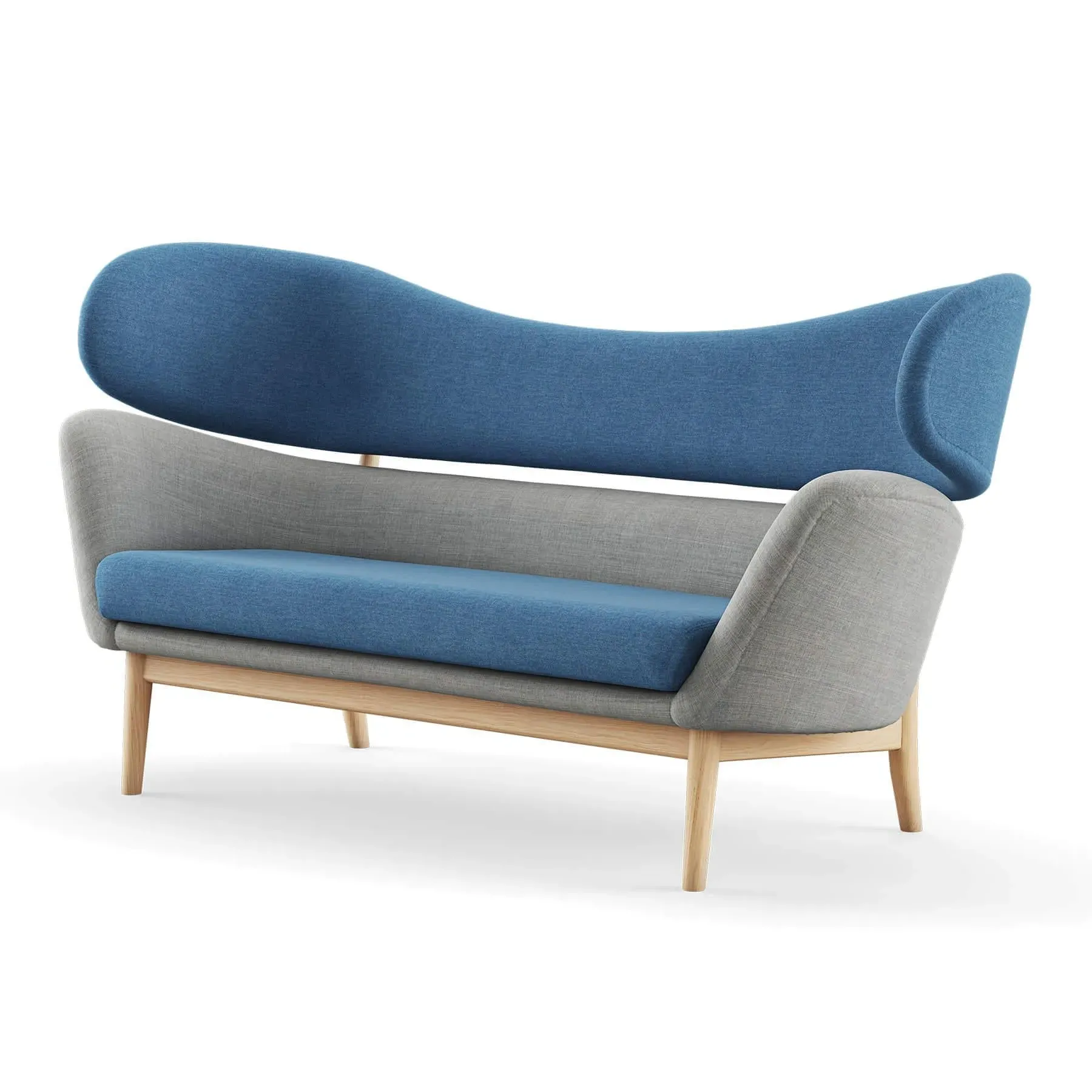 2-Seater Sofa with Springs - Remix, Oak