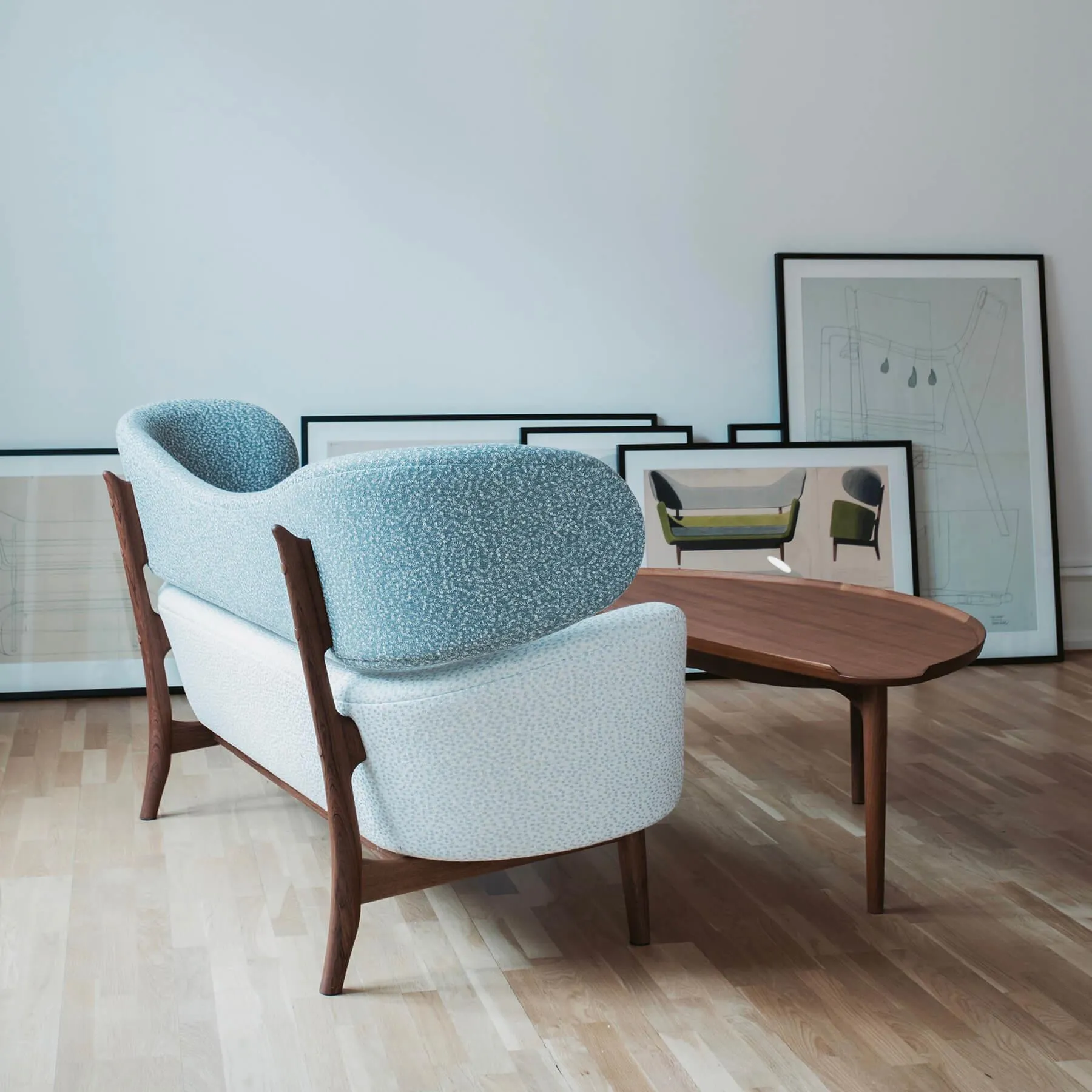 2-Seater Sofa with Springs - Remix, Oak