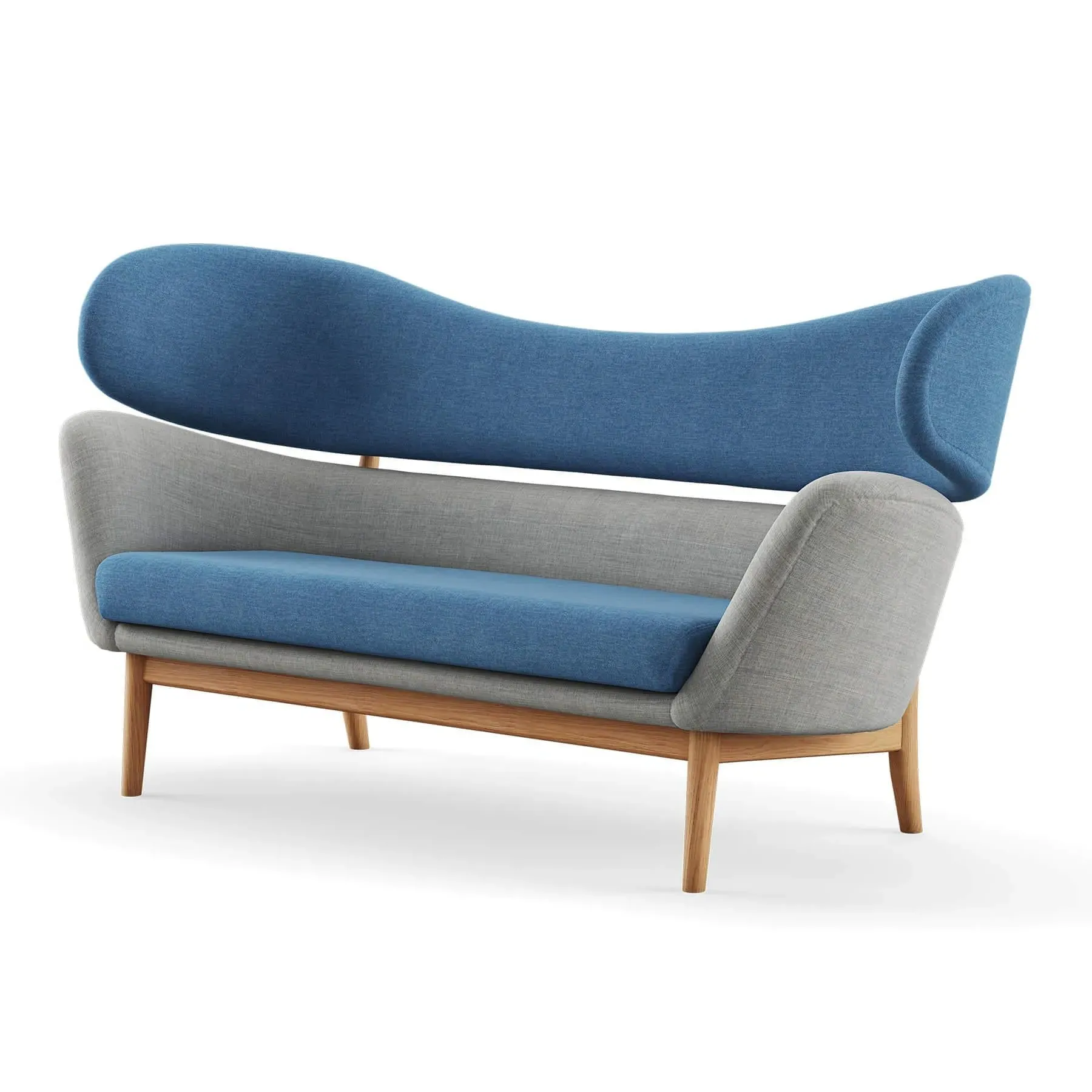 2-Seater Sofa with Springs - Remix, Oak image