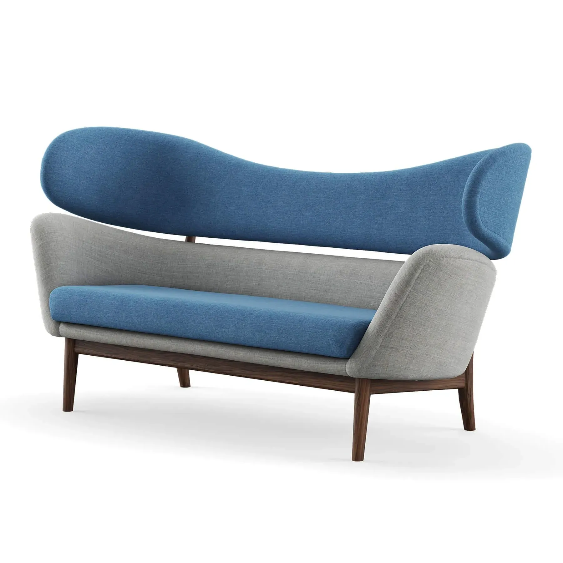 2-Seater Sofa with Springs - Remix, Walnut