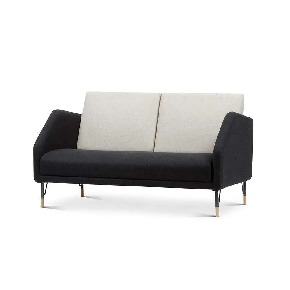 2-Seater Sofa with Steel Legs - Fabric image