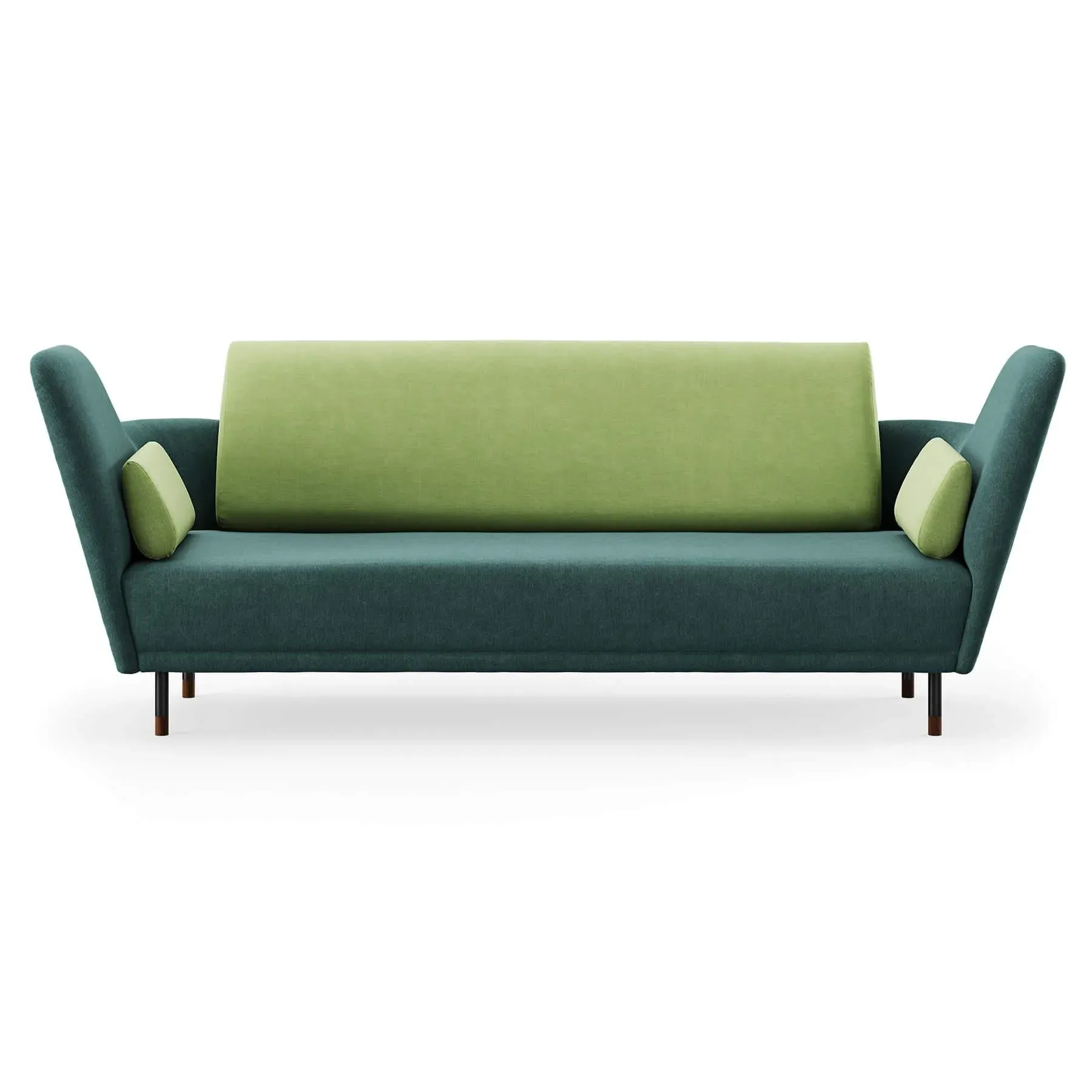 2-Seater Sofa with Tall Armrests - Walnut
