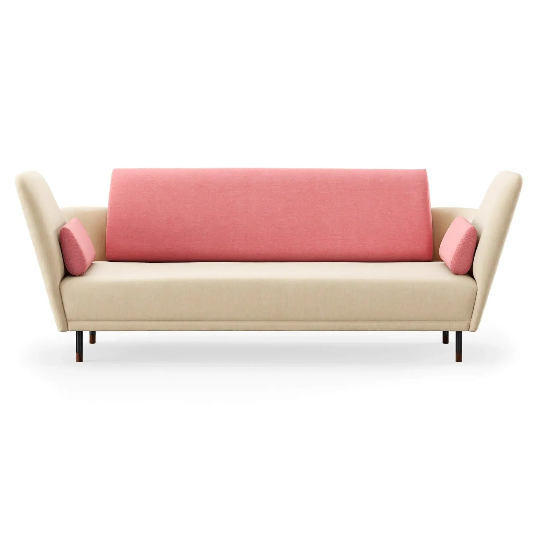 2-Seater Sofa with Tall Armrests - Walnut