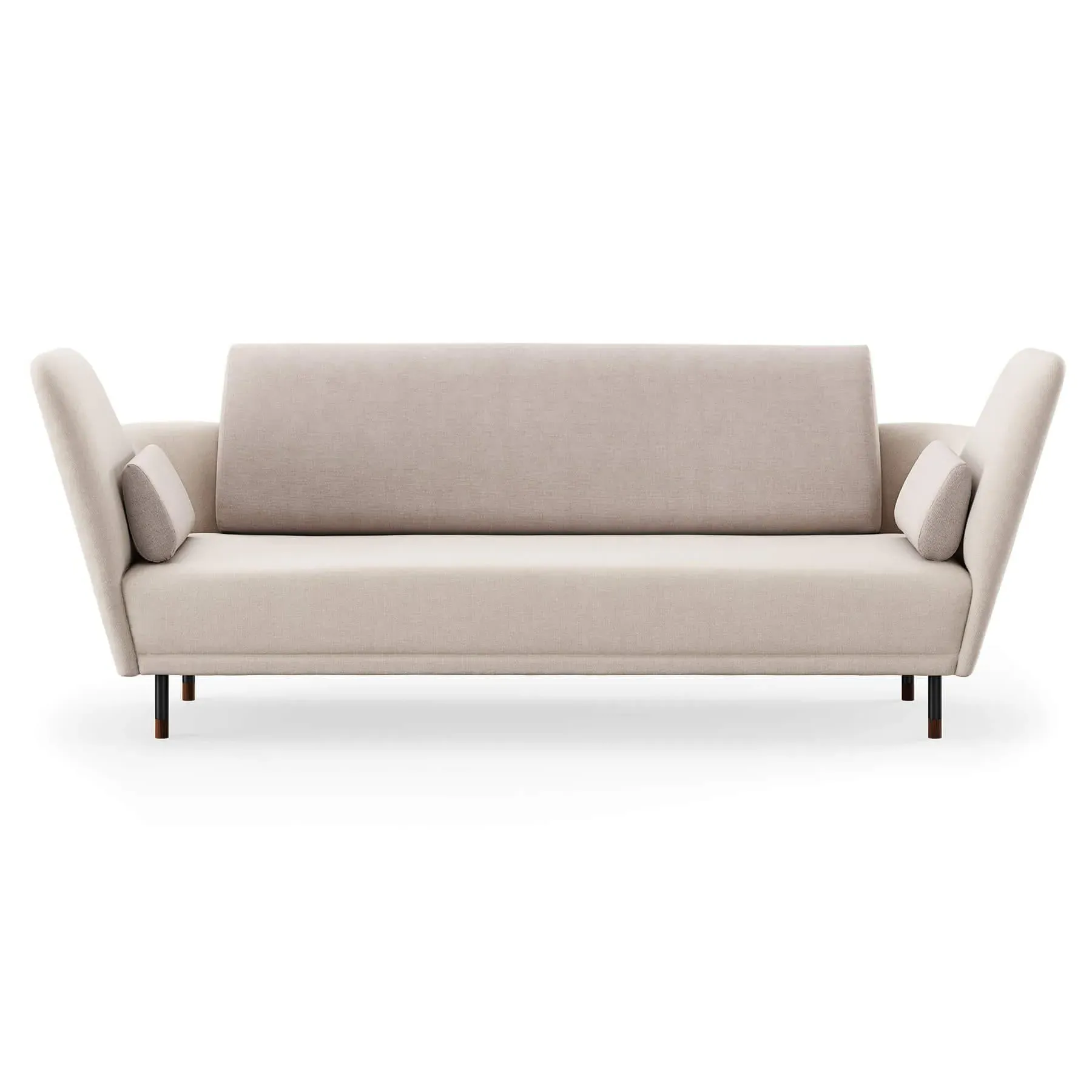 2-Seater Sofa with Tall Armrests - Walnut