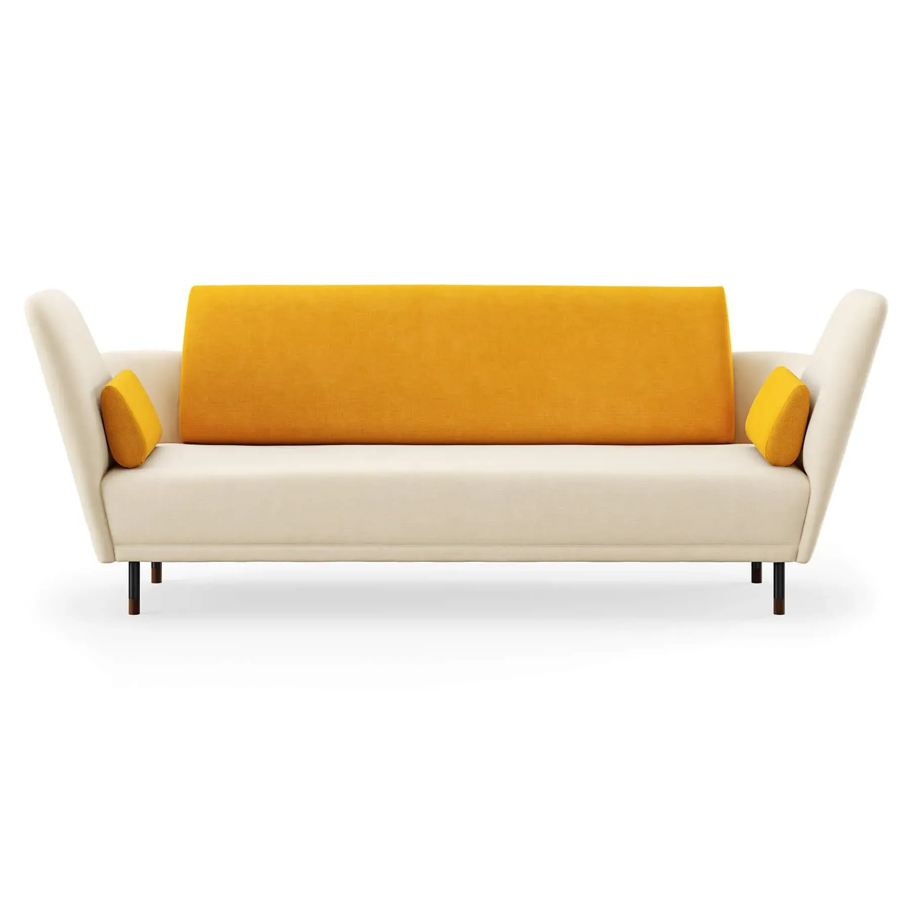 2-Seater Sofa with Tall Armrests - Walnut image