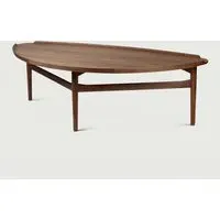 3-Leg Cocktail Table with Raised Lip - Oak