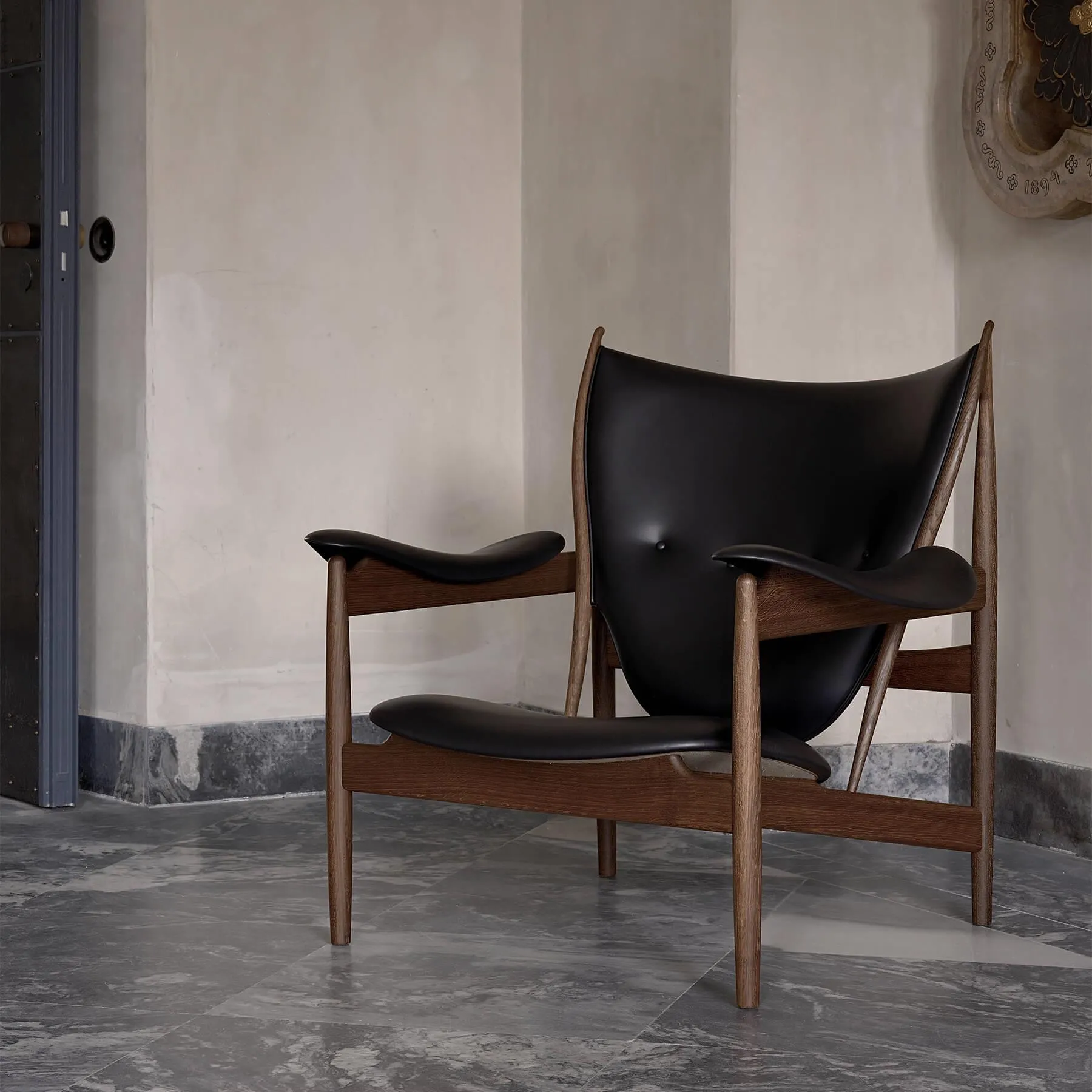 Anniversary Armchair with Engraving - Black, Oak