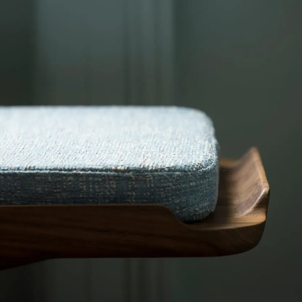 Cocktail Bench with Fabric Cushion - Oak