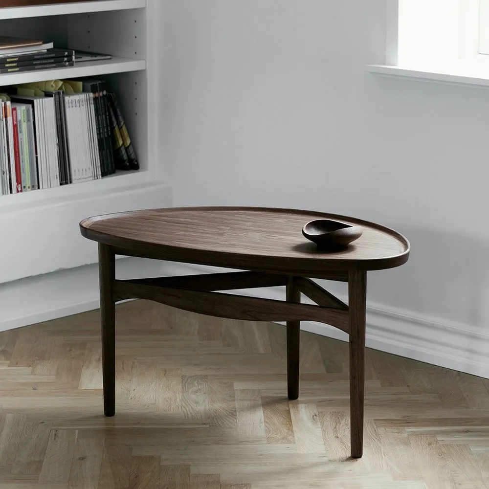 Eye Table - Oak, White Gloss Laminate