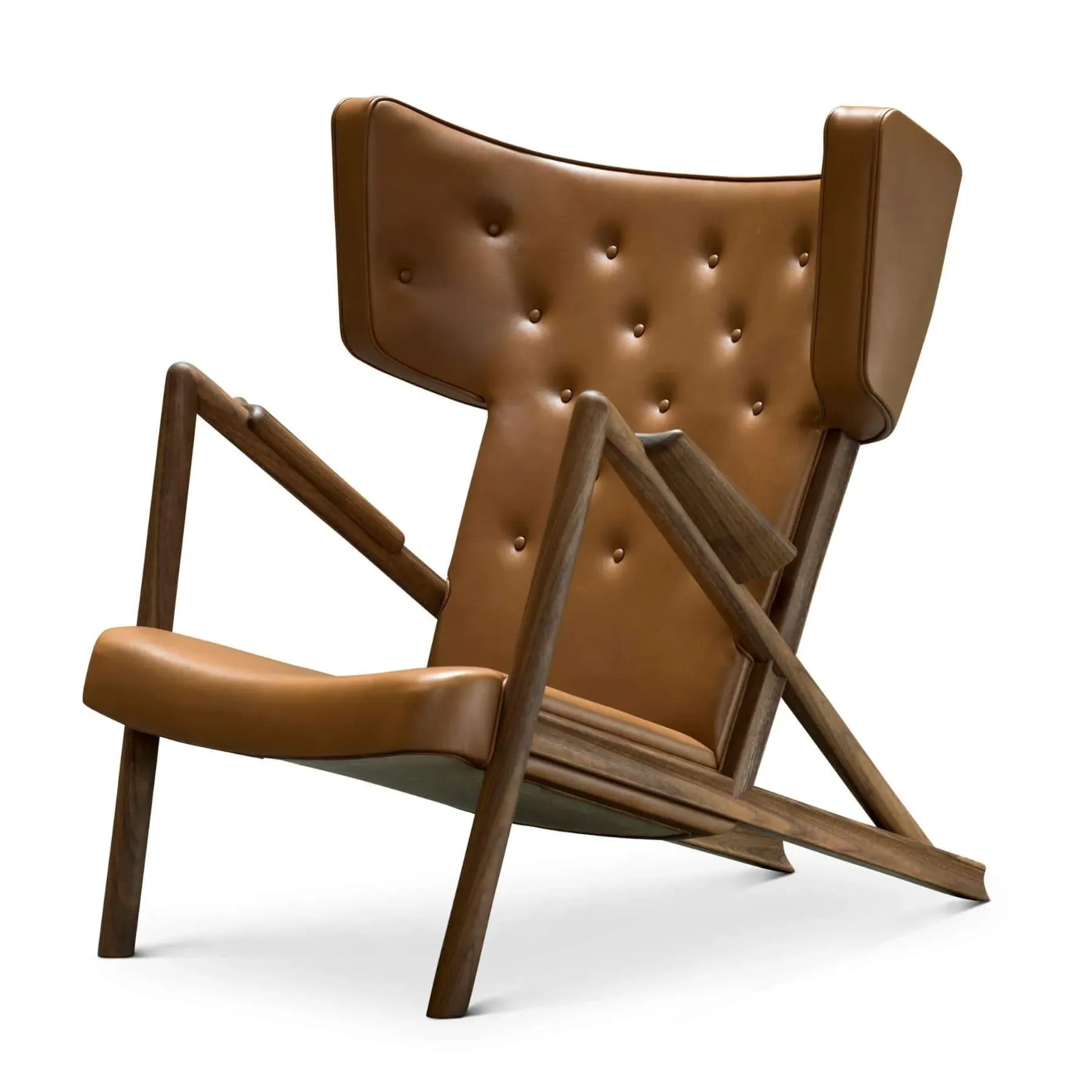 Lounge Chair with Sculpted Frame - Cognac, Leather image