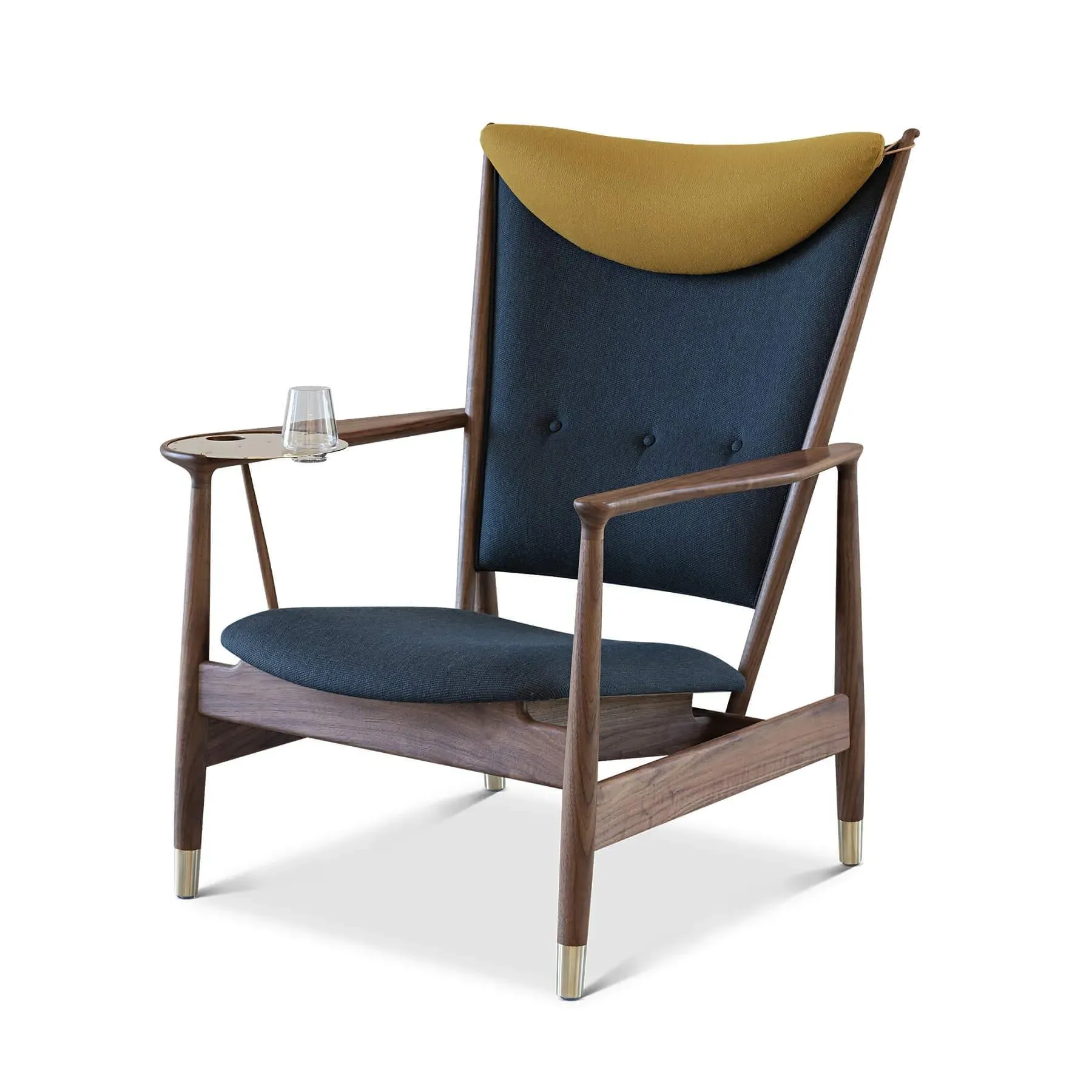 Lounge Chair with Tray - Natural, Leather