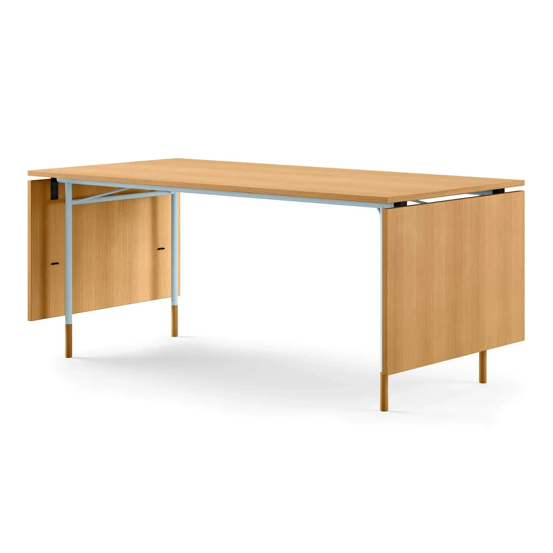 Nyhavn Rectangular Dining Table Extendable - Oak, Steel image