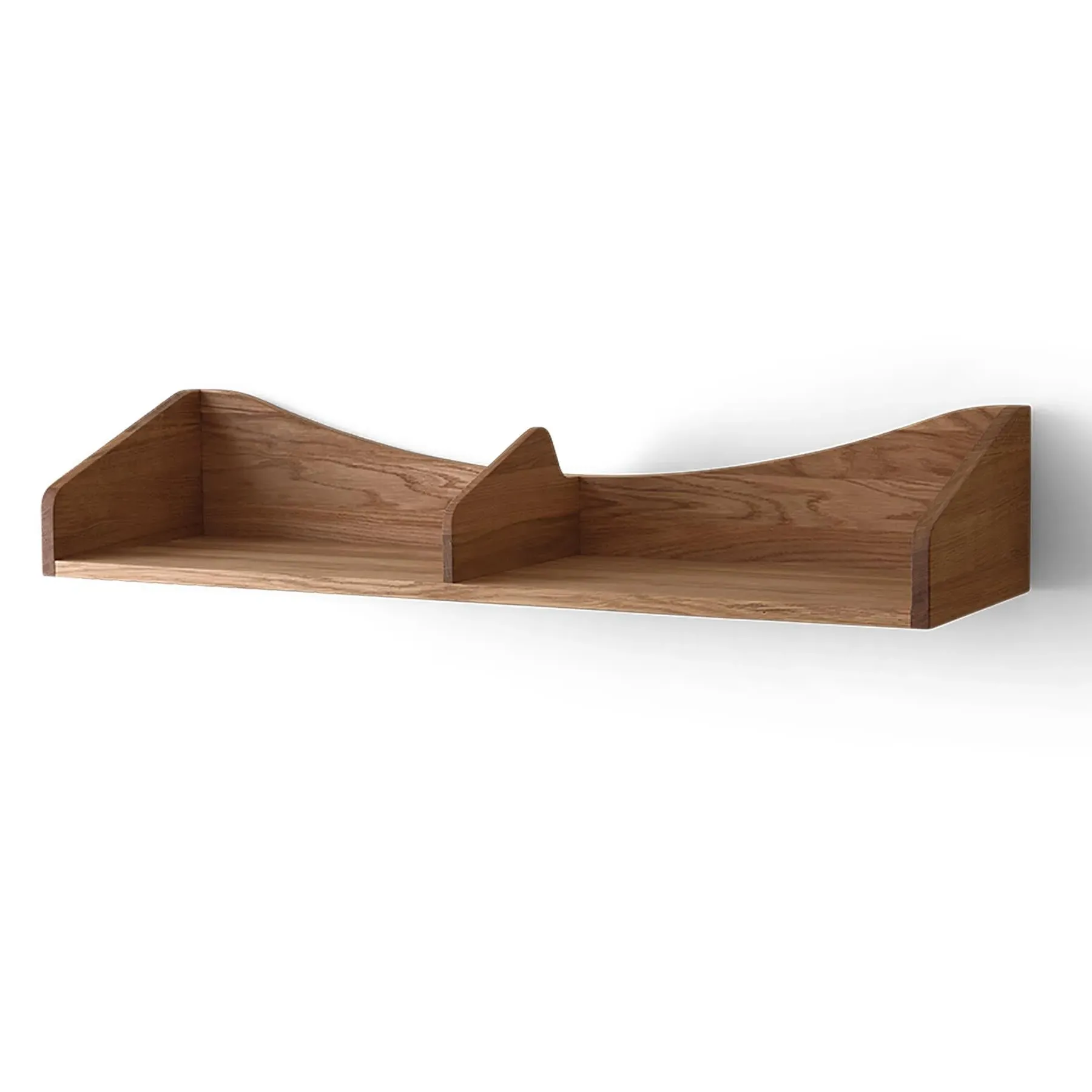 Organic Wall Shelf - Dark Oak, Solid Wood