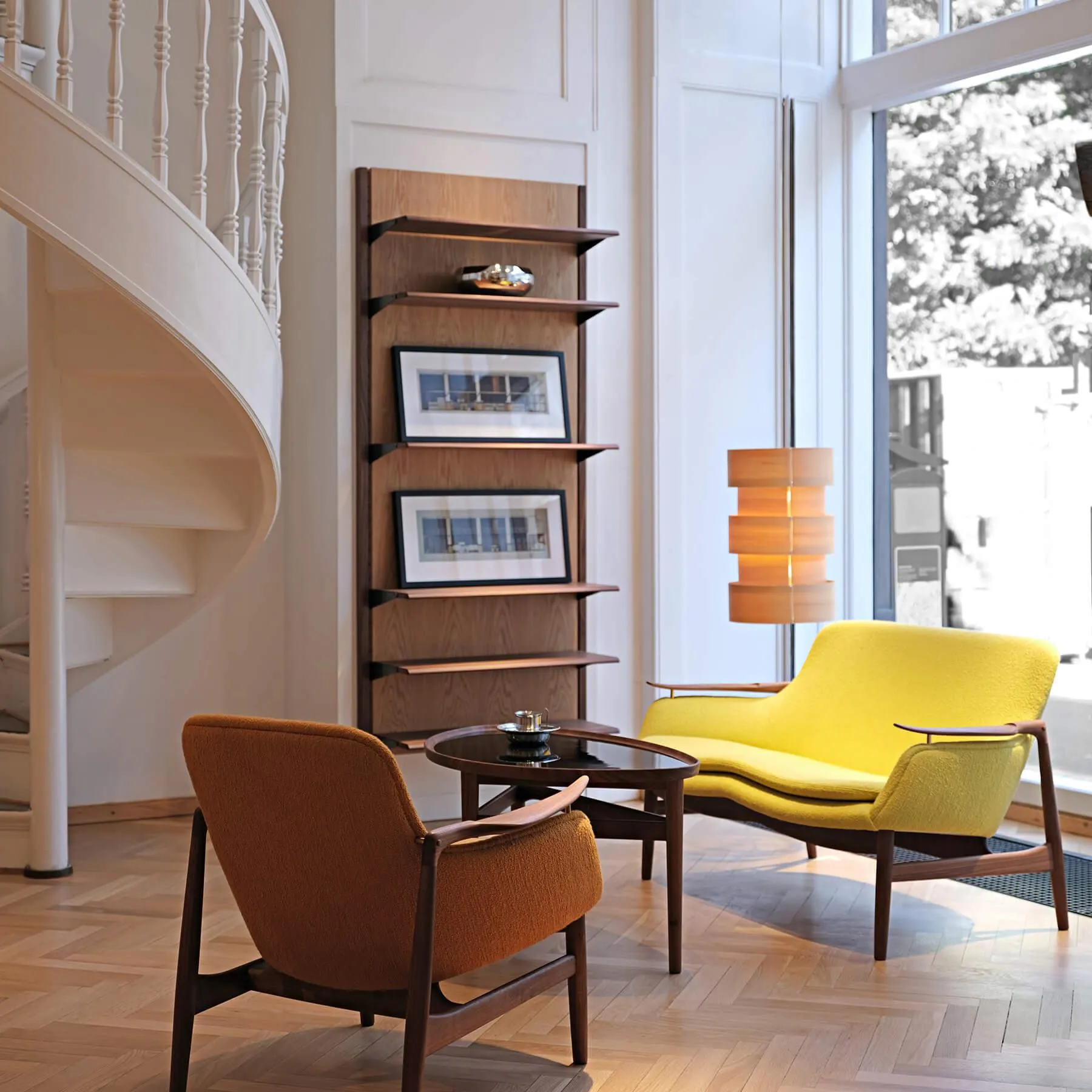 Panel Shelving System Config 1A - Walnut