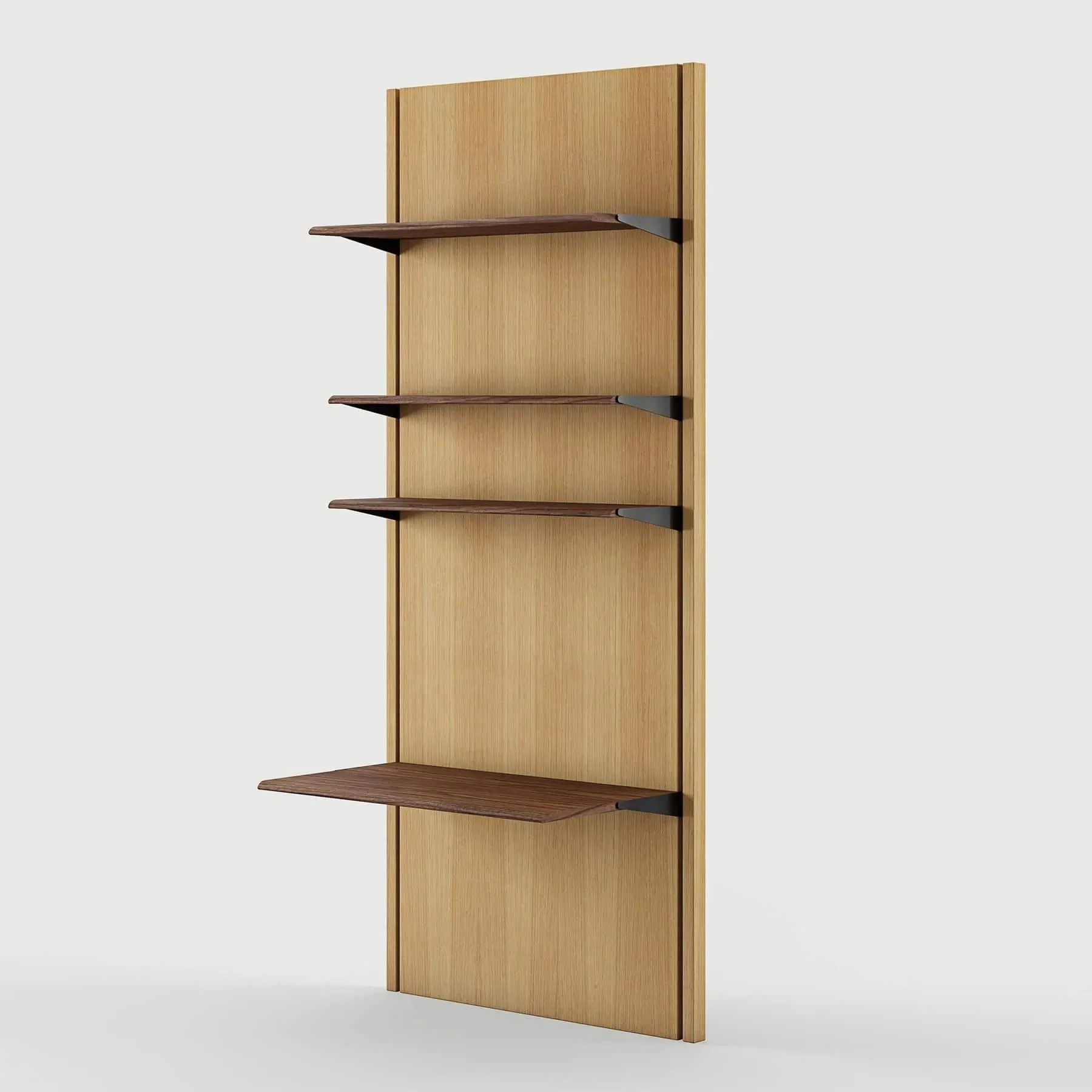 Panel Shelving System Config 1B - Walnut