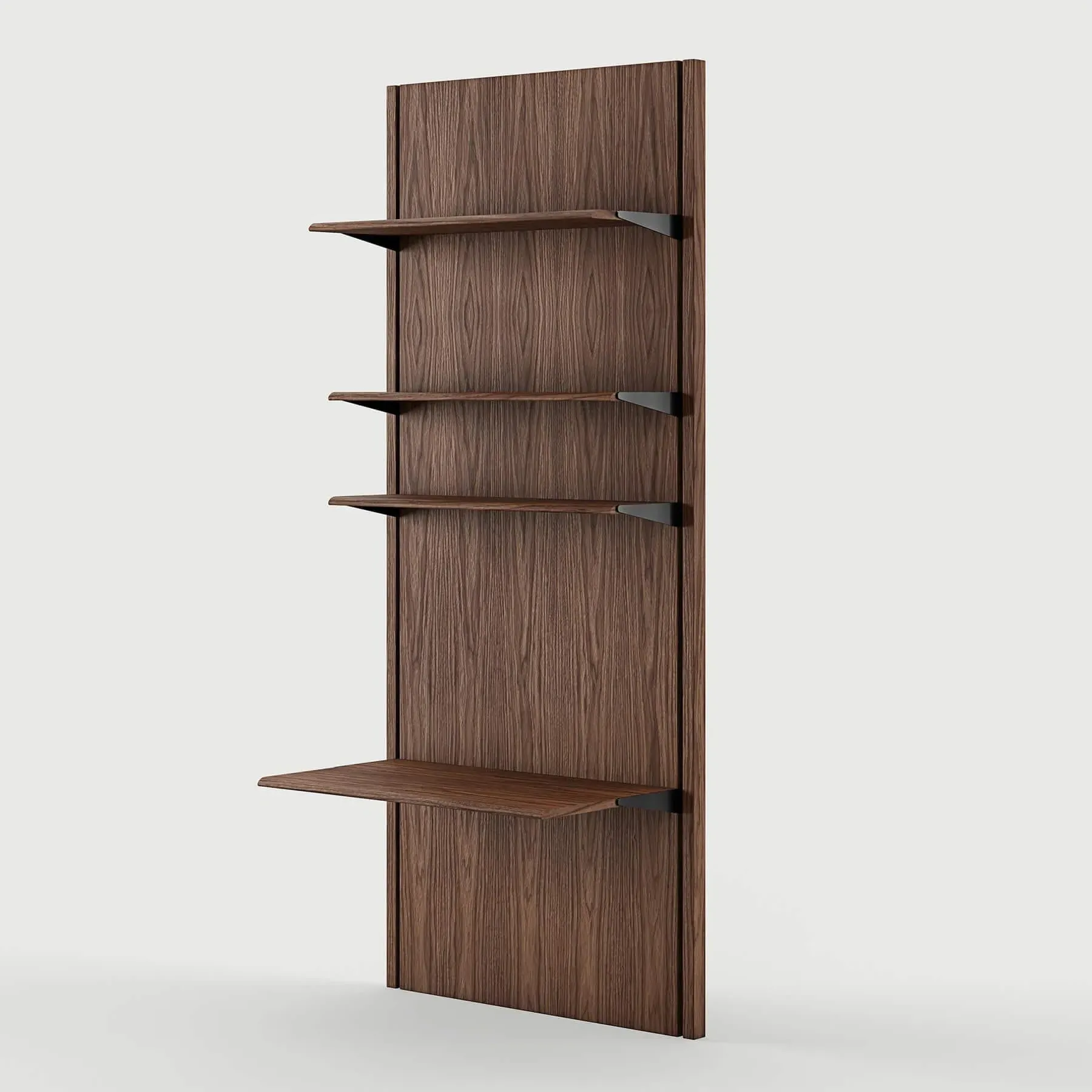 Panel Shelving System Config 1B - Walnut