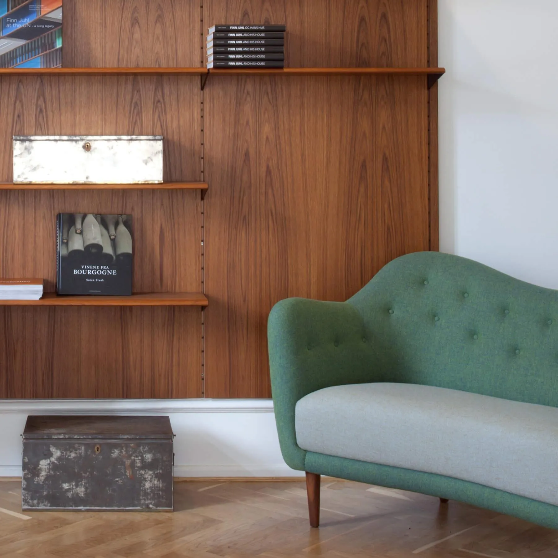 Panel Shelving System Config 2A - Walnut, Wood