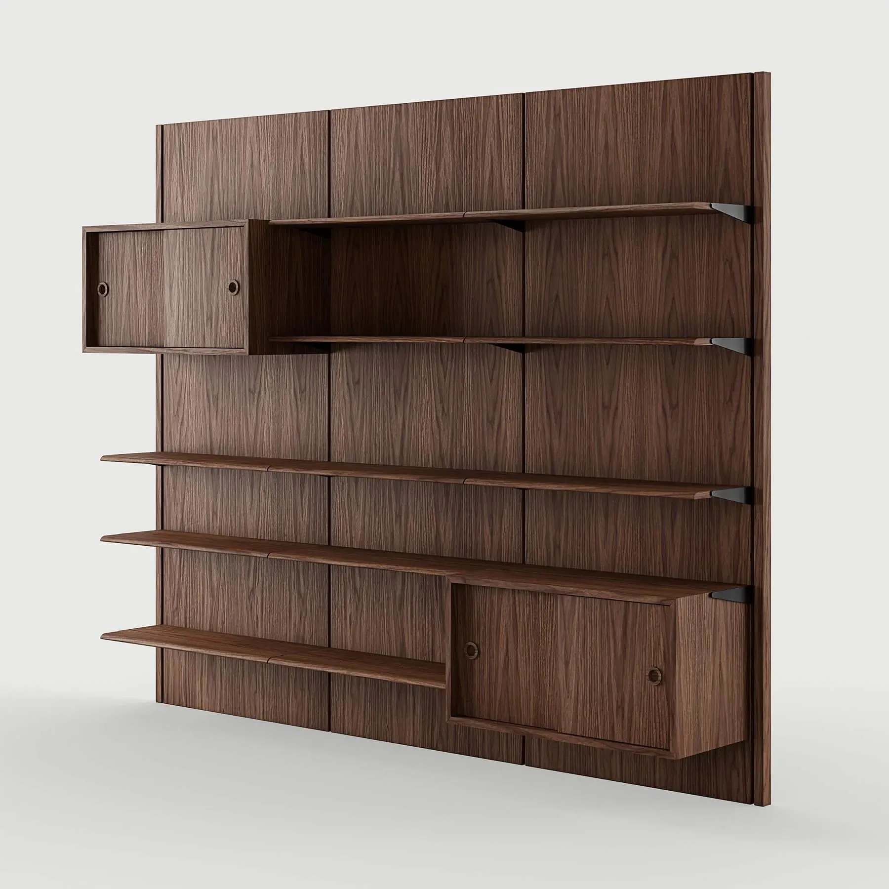 Panel Shelving System Config 3A - Walnut product