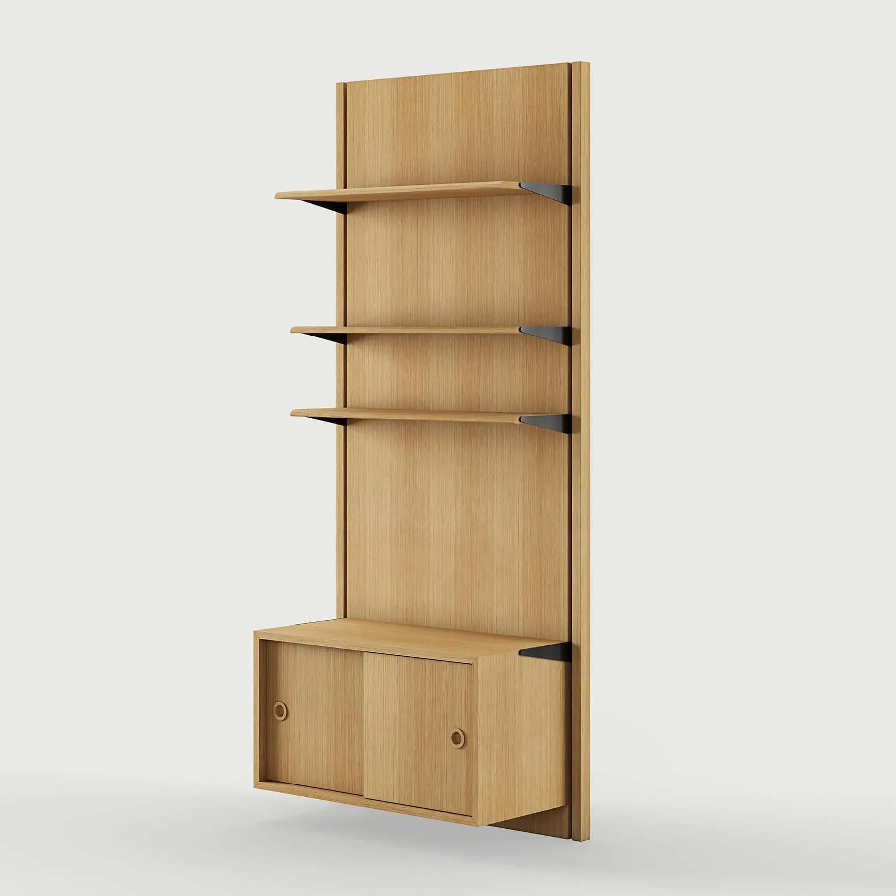 Panel System Configuration 1A - Oak, Wood