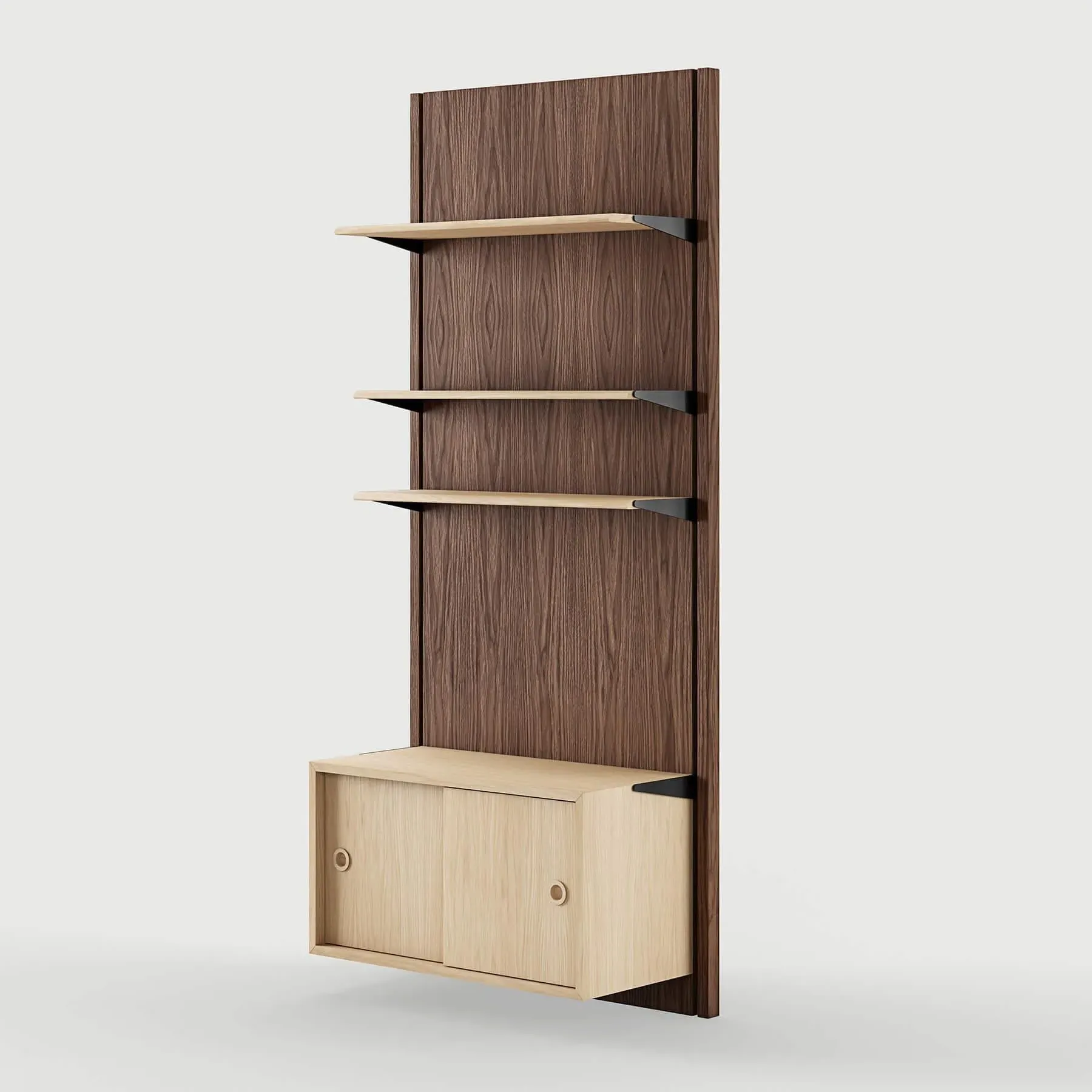 Panel System Configuration 1A - Oak, Wood image