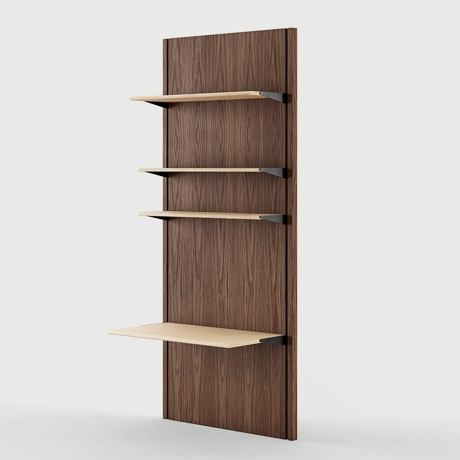Panel System Configuration 1B - Walnut, Wood