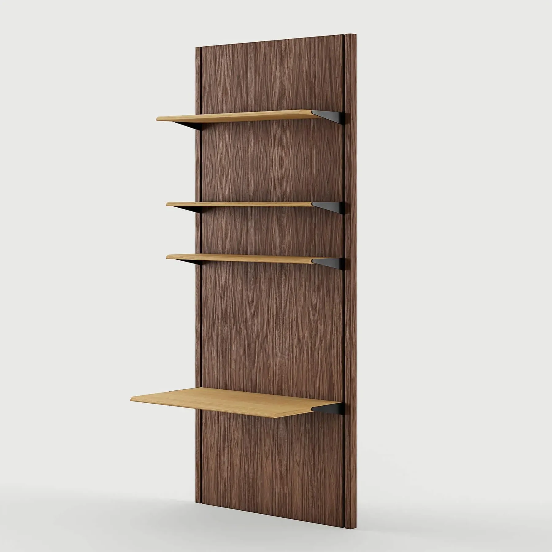 Panel System Configuration 1B - Walnut, Wood