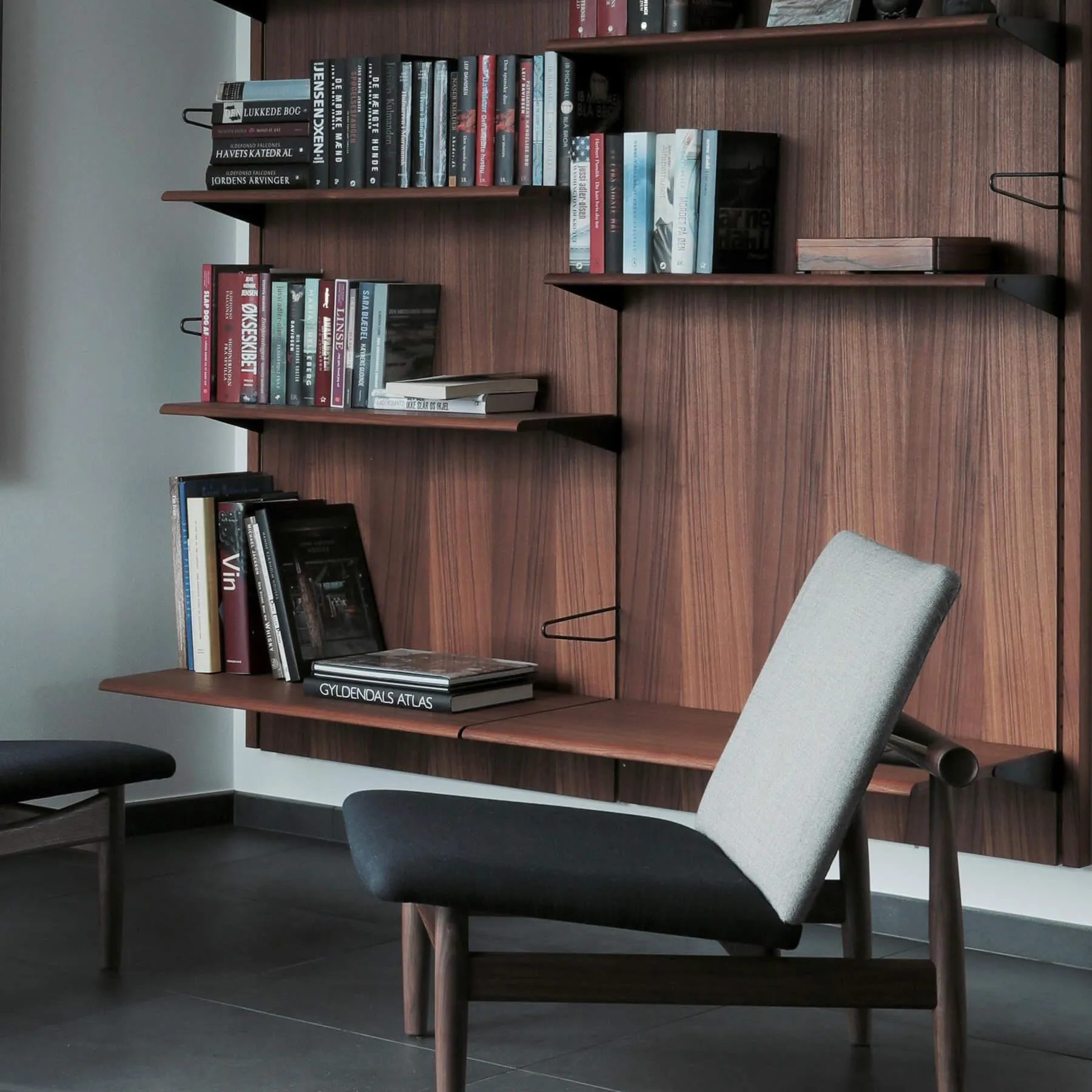 Panel System Configuration 2A - Walnut, Wood