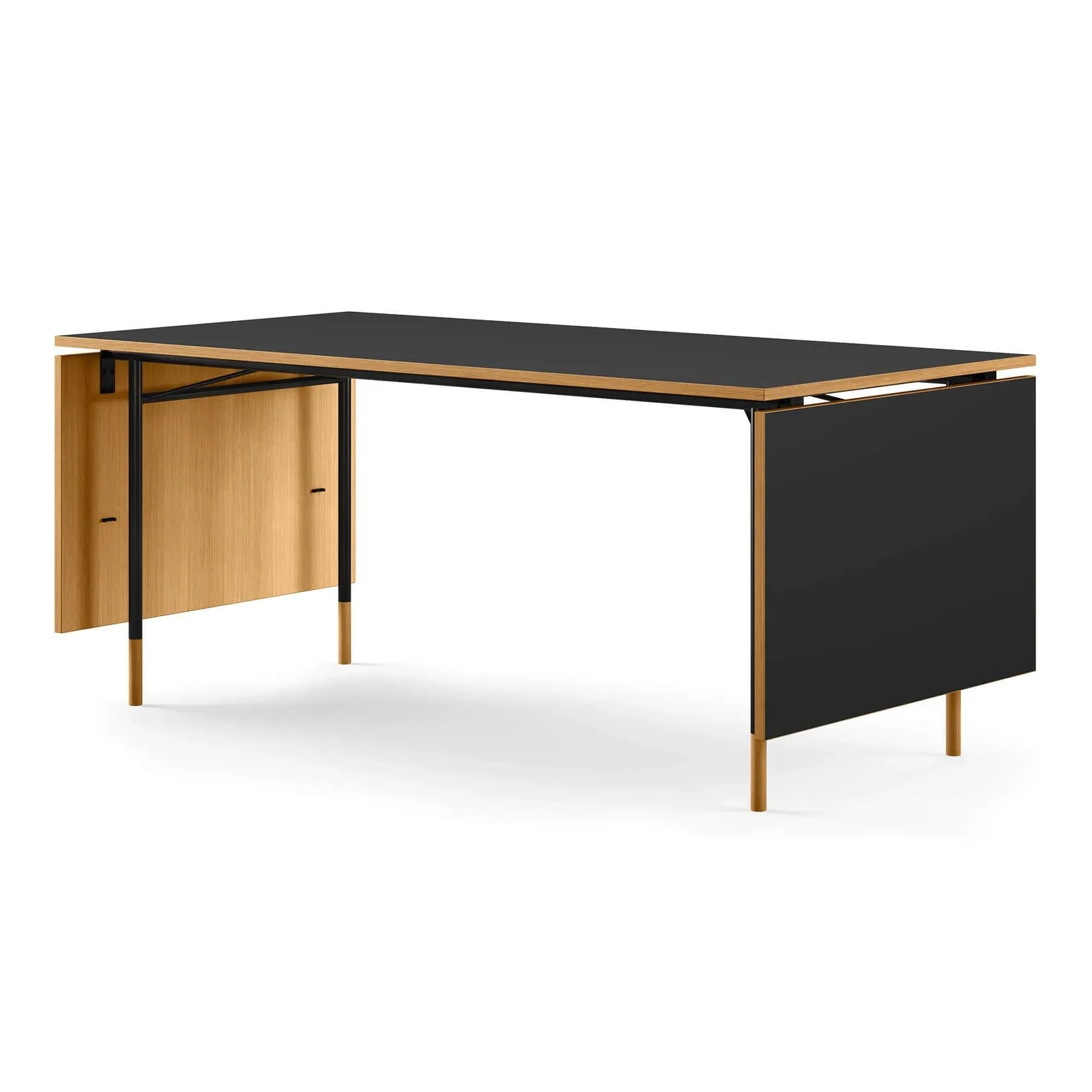 Rectangular Dining Table with Leaves - Oak image