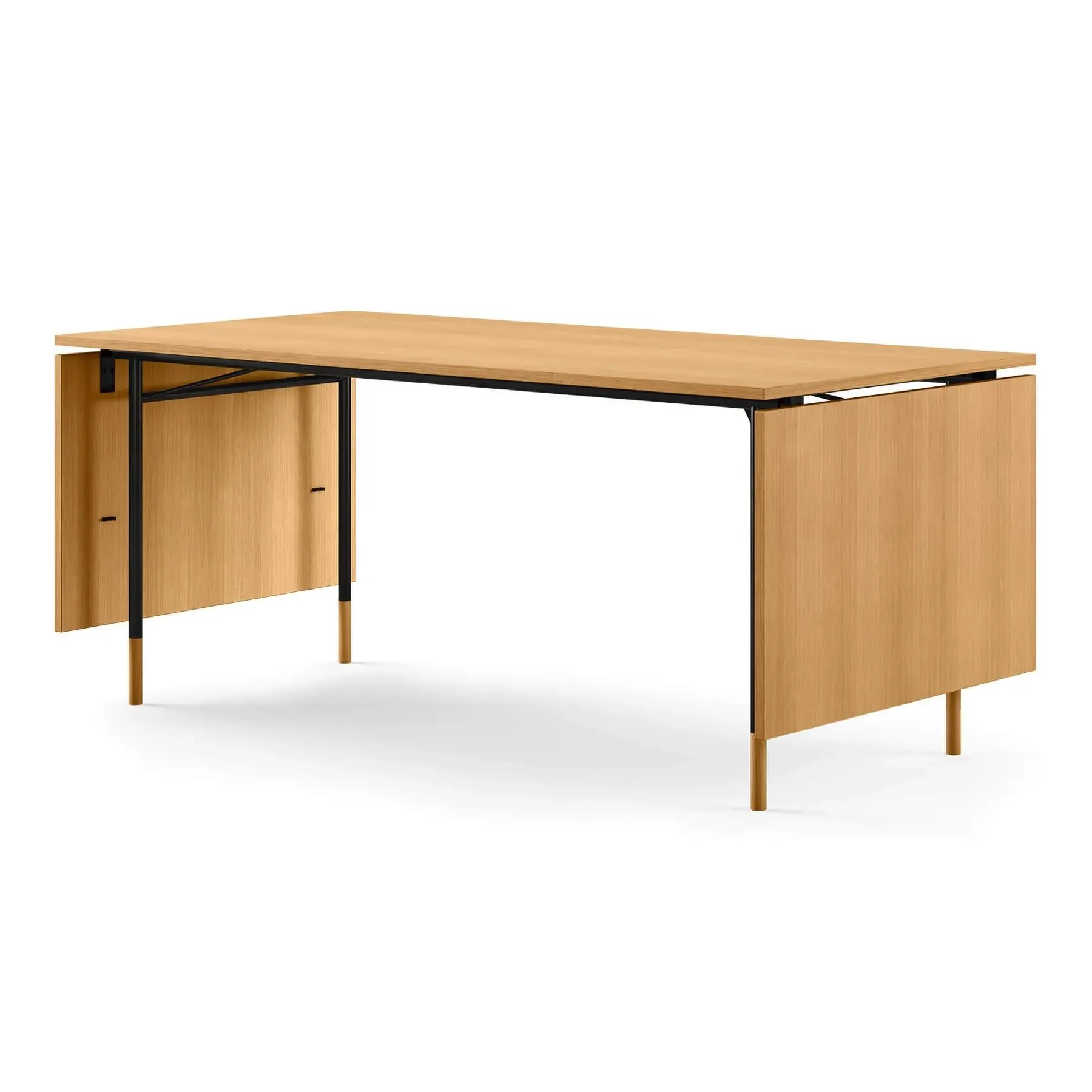Rectangular Dining Table with Leaves - Oak, Wood image