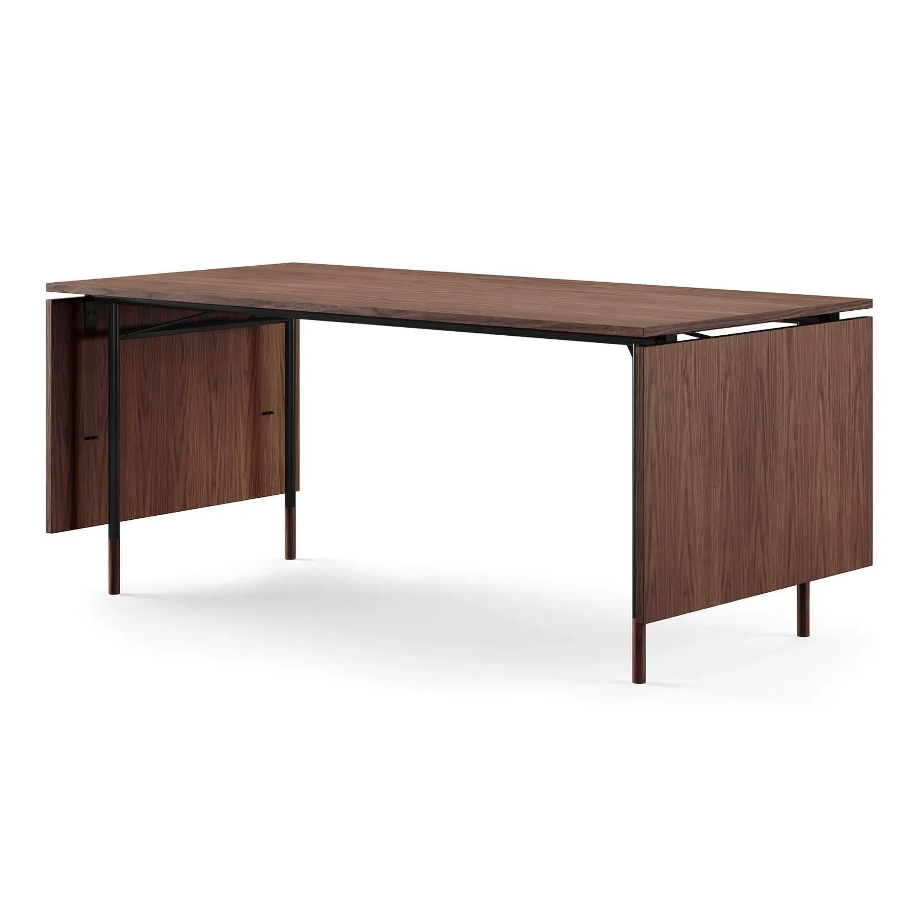 Rectangular Dining Table with Leaves - Walnut