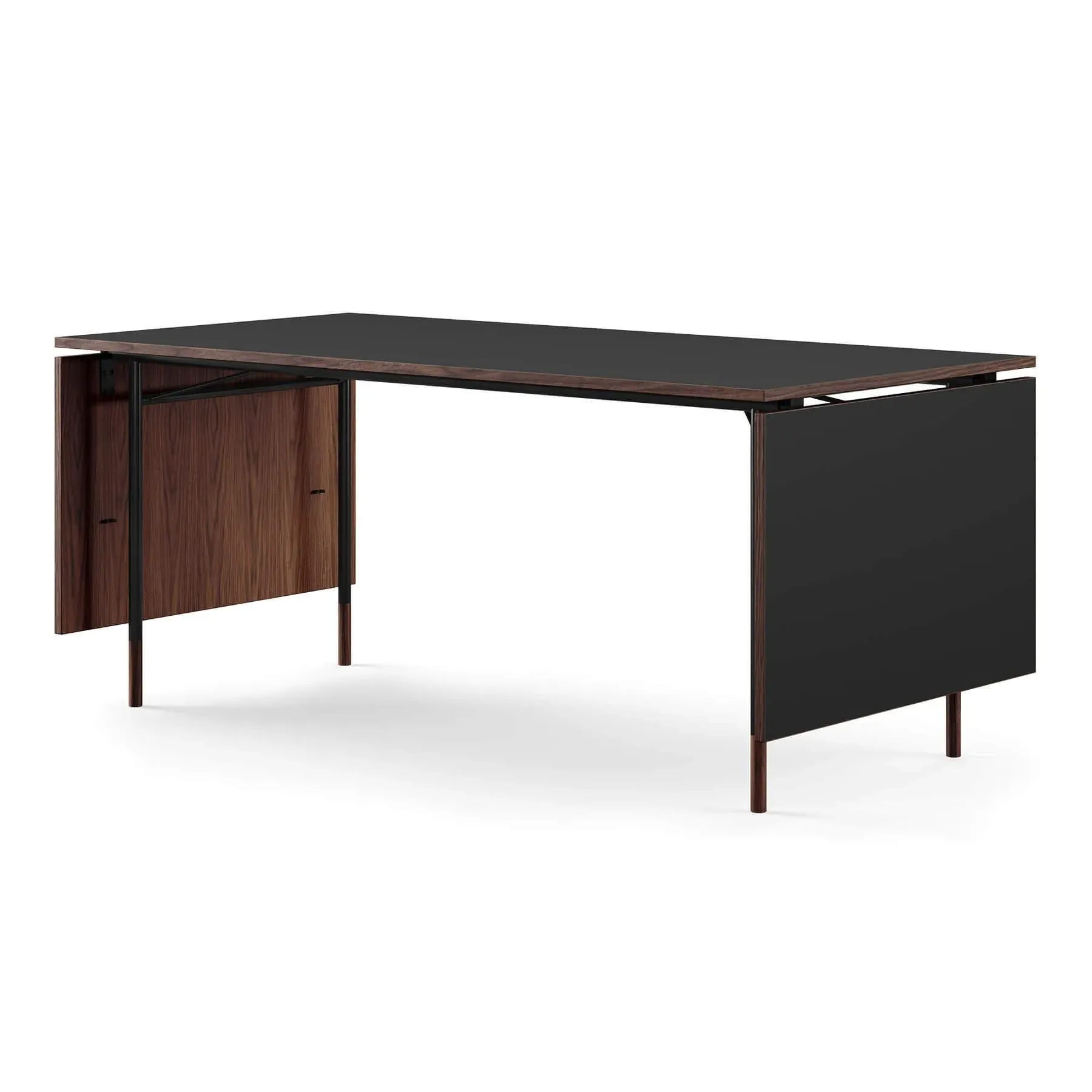 Rectangular Dining Table with Leaves - Walnut