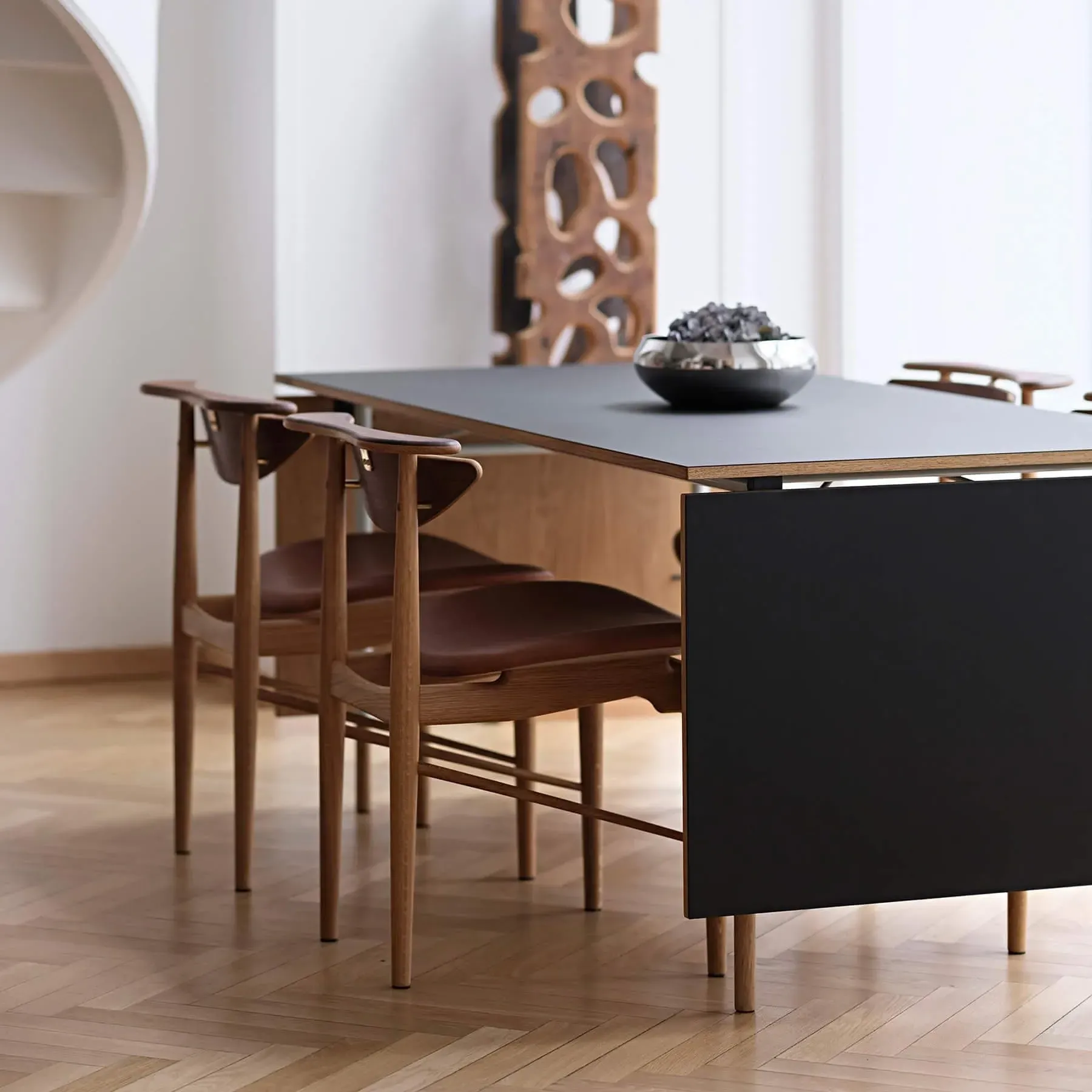 Rectangular Dining Table with Leaves - Walnut