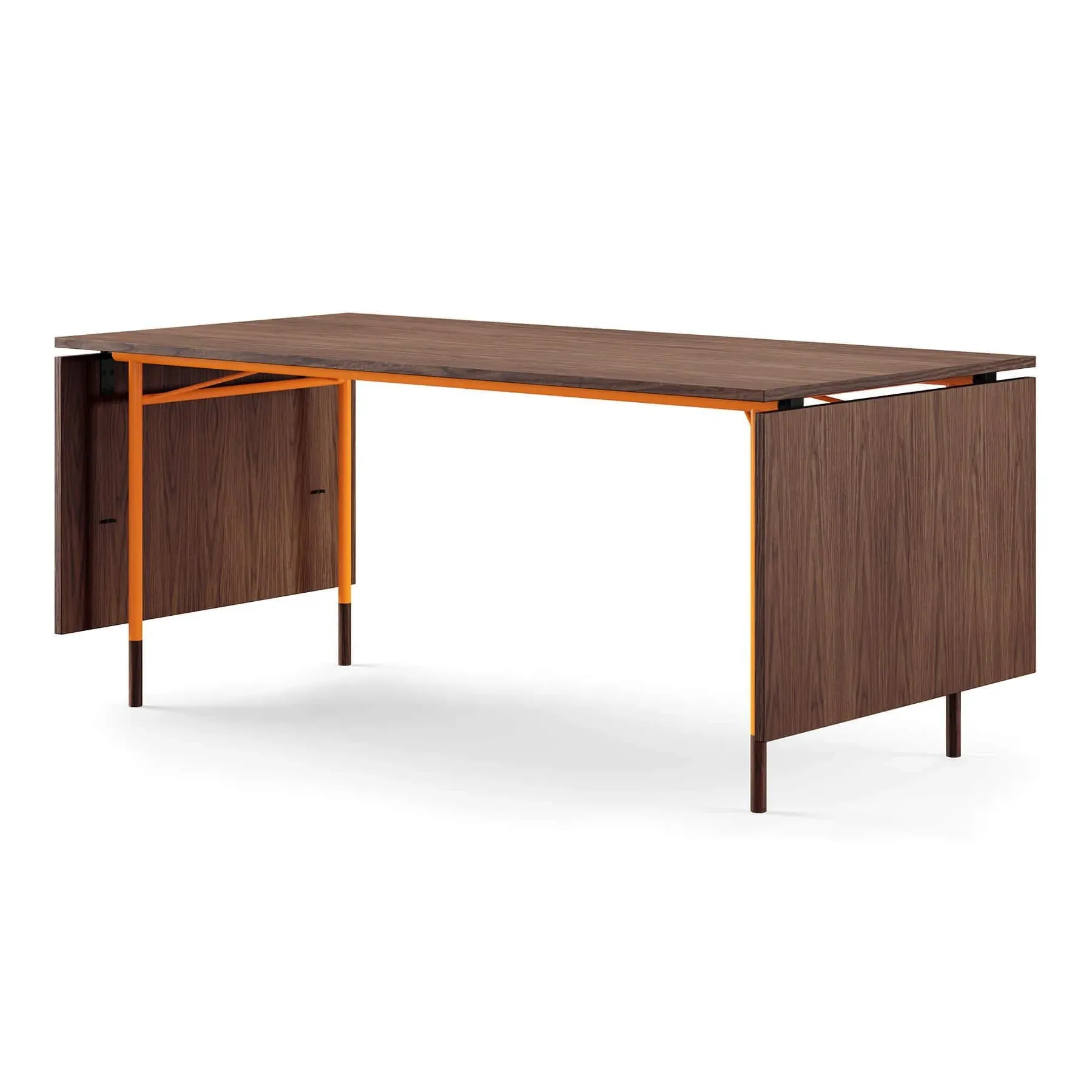 Rectangular Dining Table with Leaves - Walnut