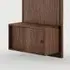 Small Cabinet with Sliding Door for Panel System - Walnut