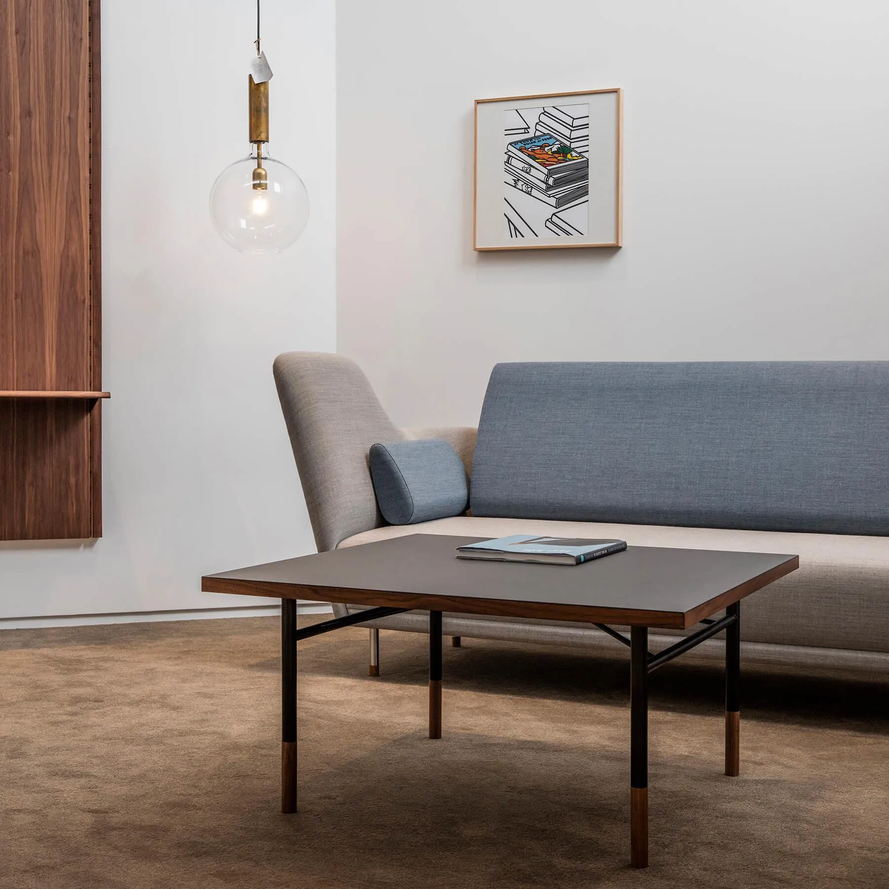 The 57 2-Seater Sofa - Cast Iron, Oak