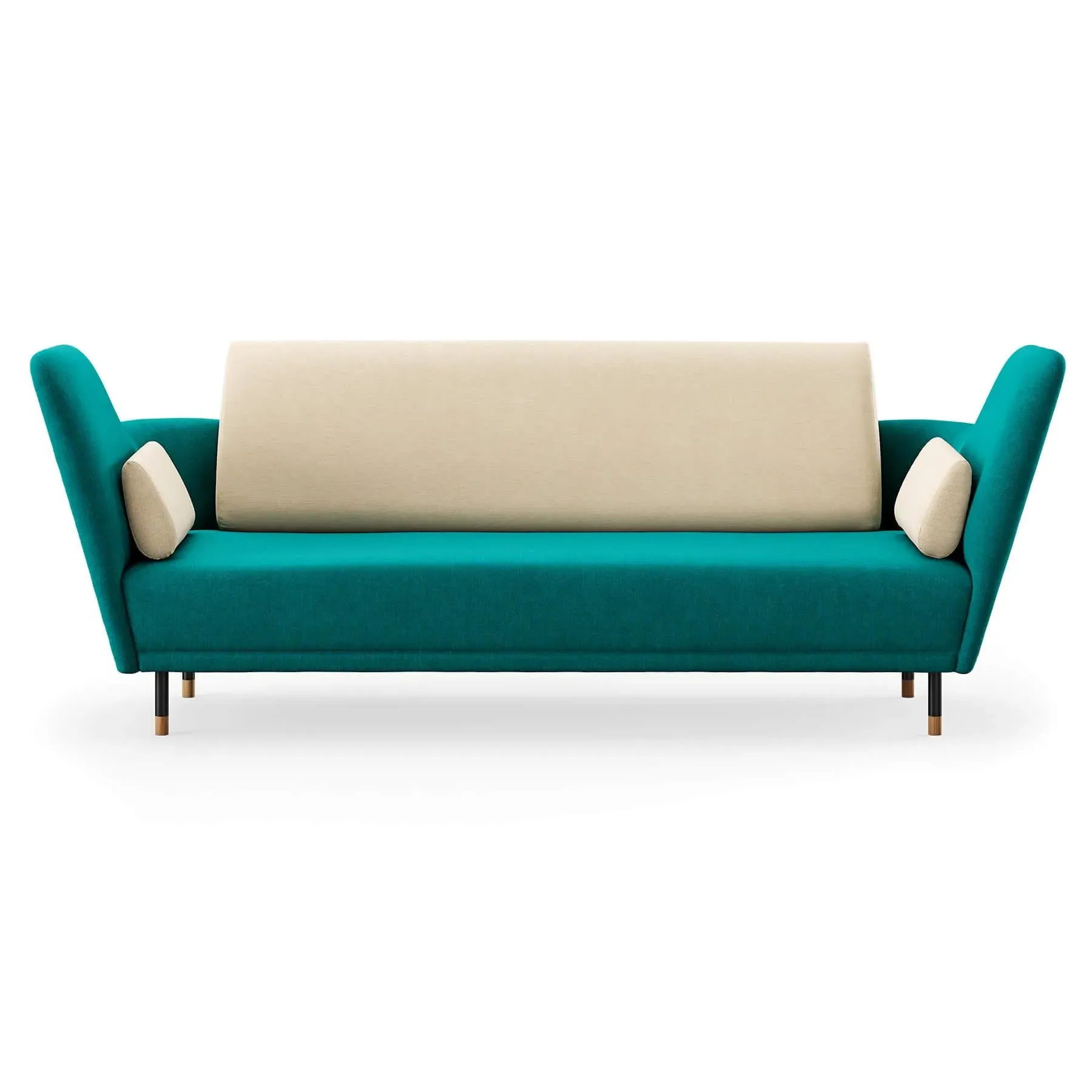 The 57 2-Seater Sofa - Peacock, Oak