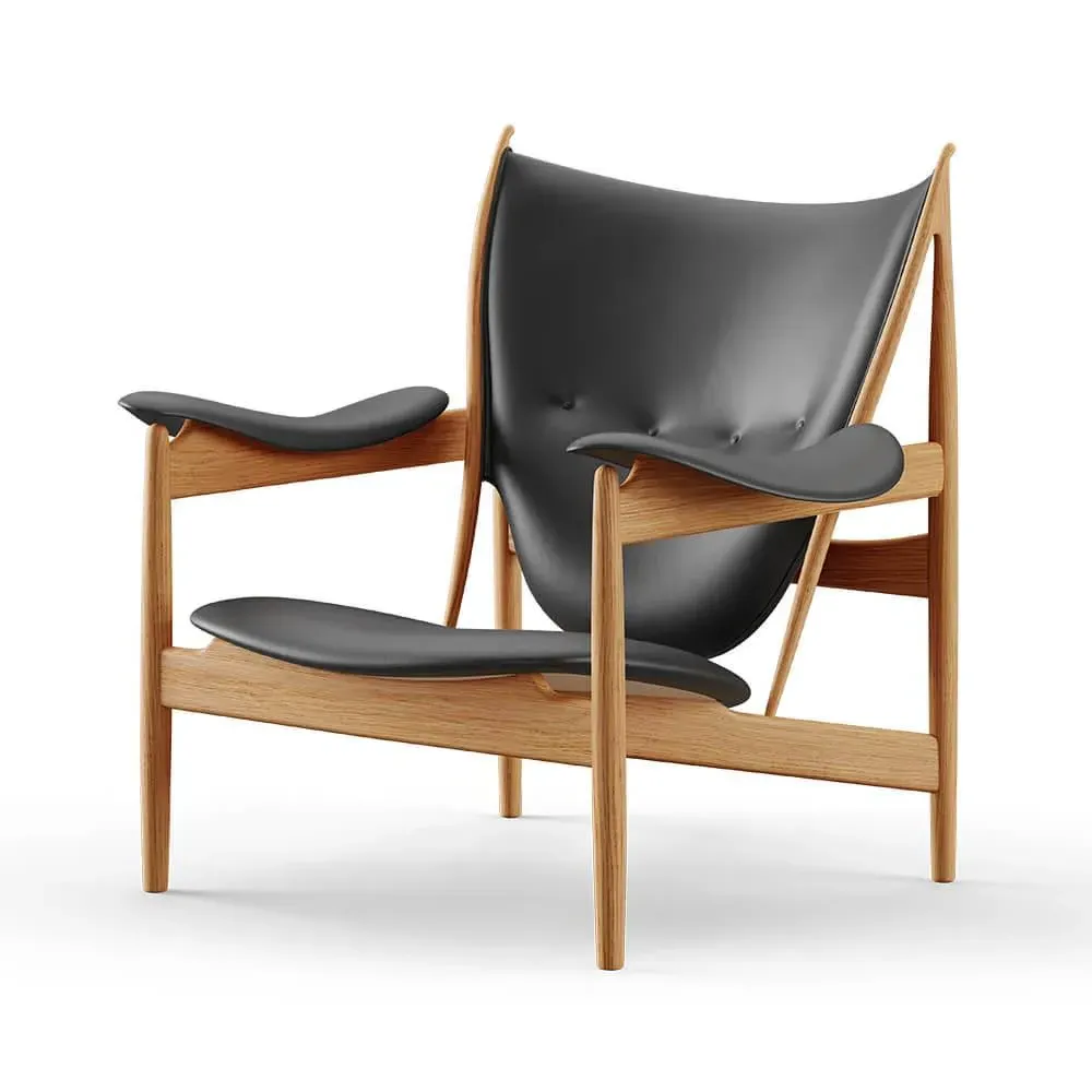 The Chieftain Lounge Chair - Black, Oak image