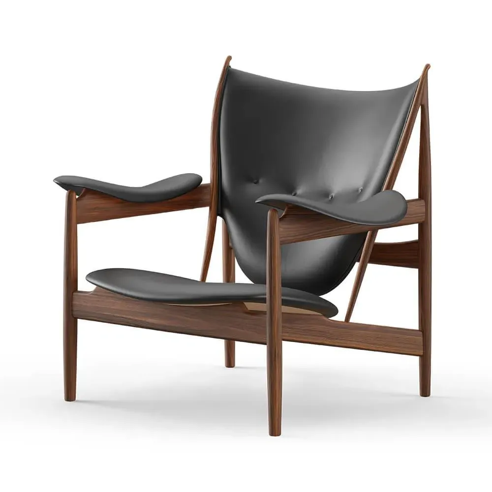 The Chieftain Lounge Chair - Black, Walnut