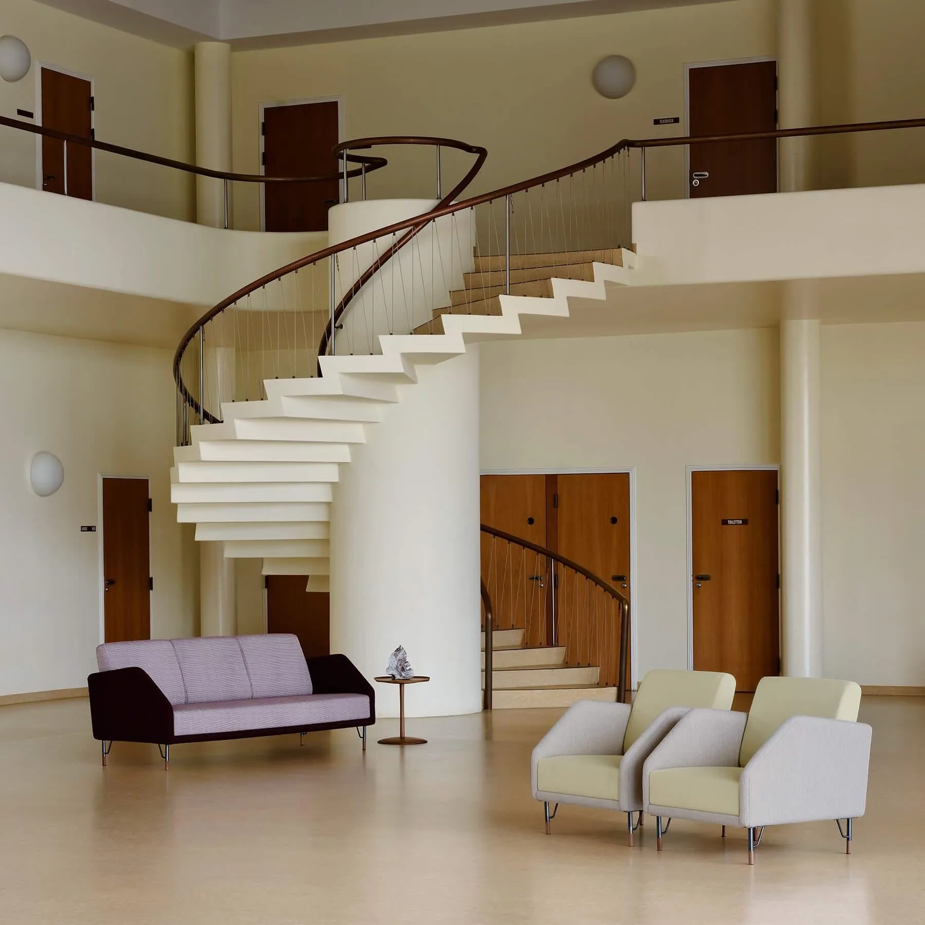 Upholstered Chair with Steel Frame - Golden