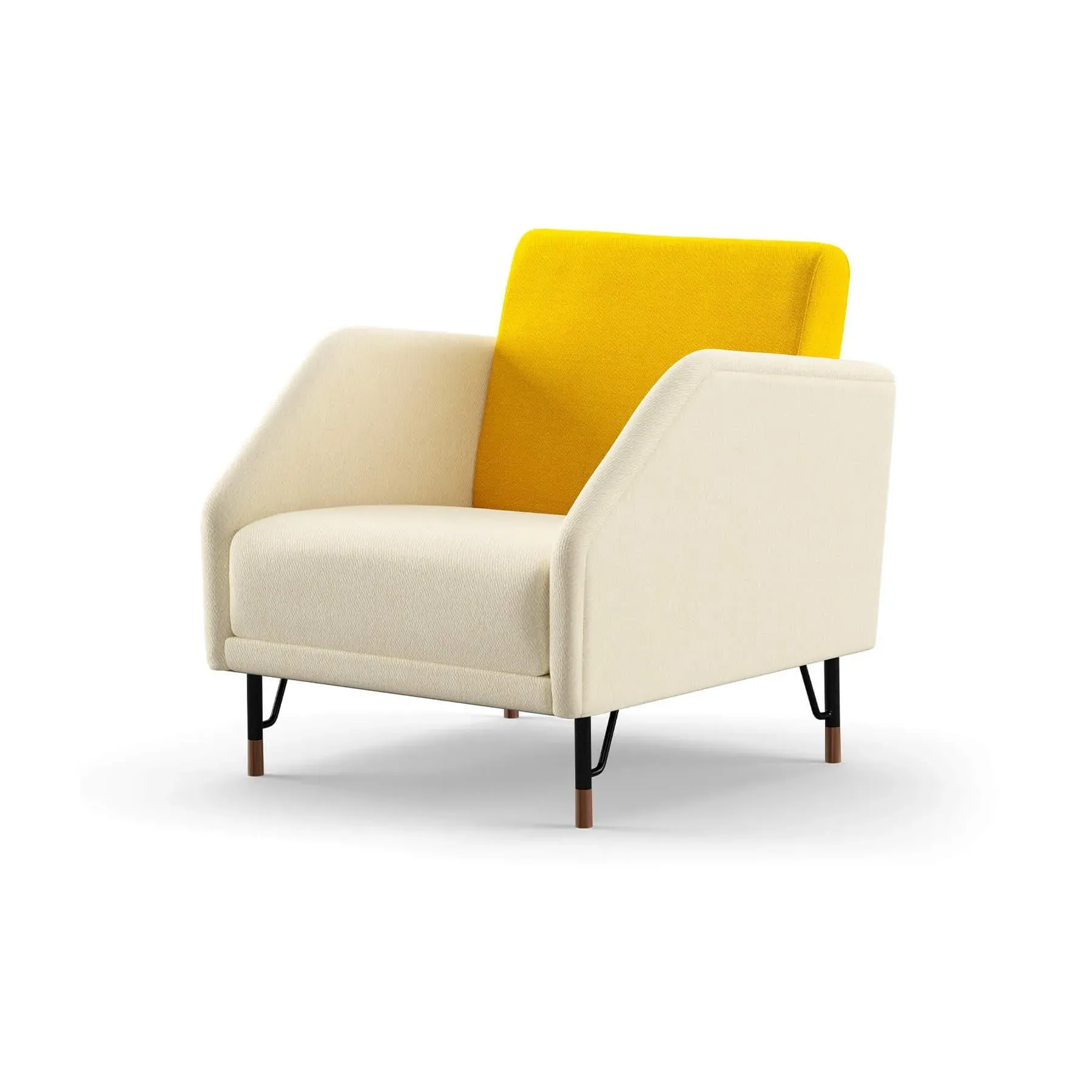 Upholstered Chair with Steel Frame - Steel