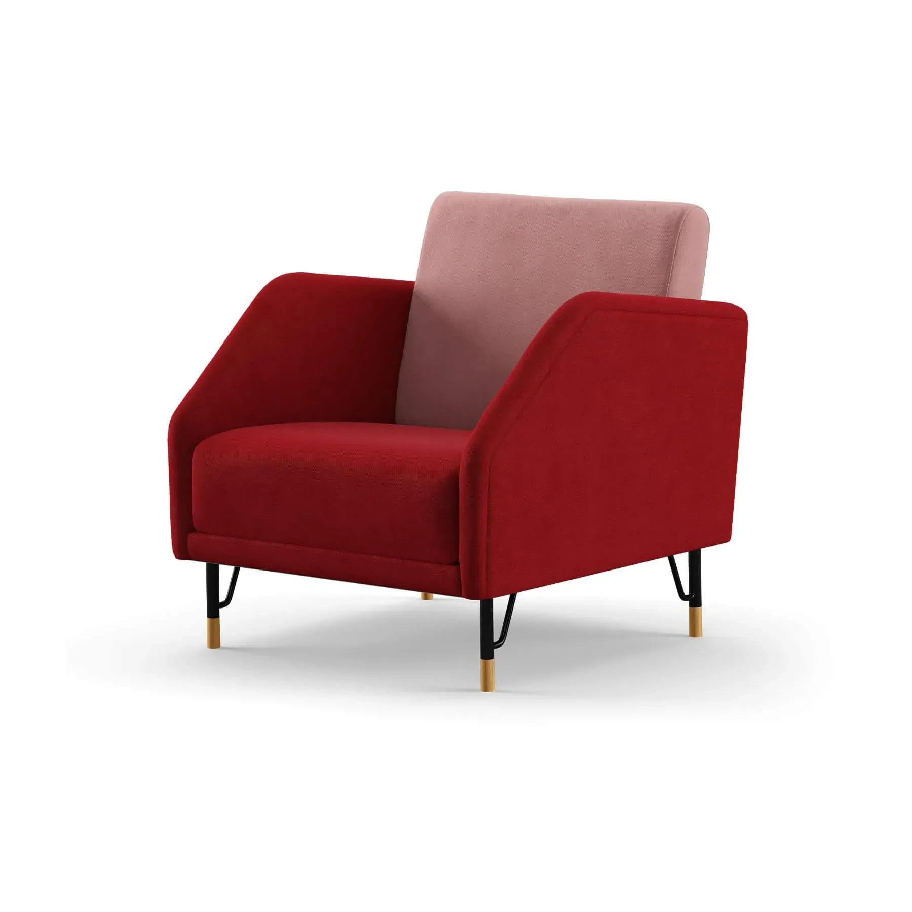 Upholstered Chair with Steel Frame - Steel