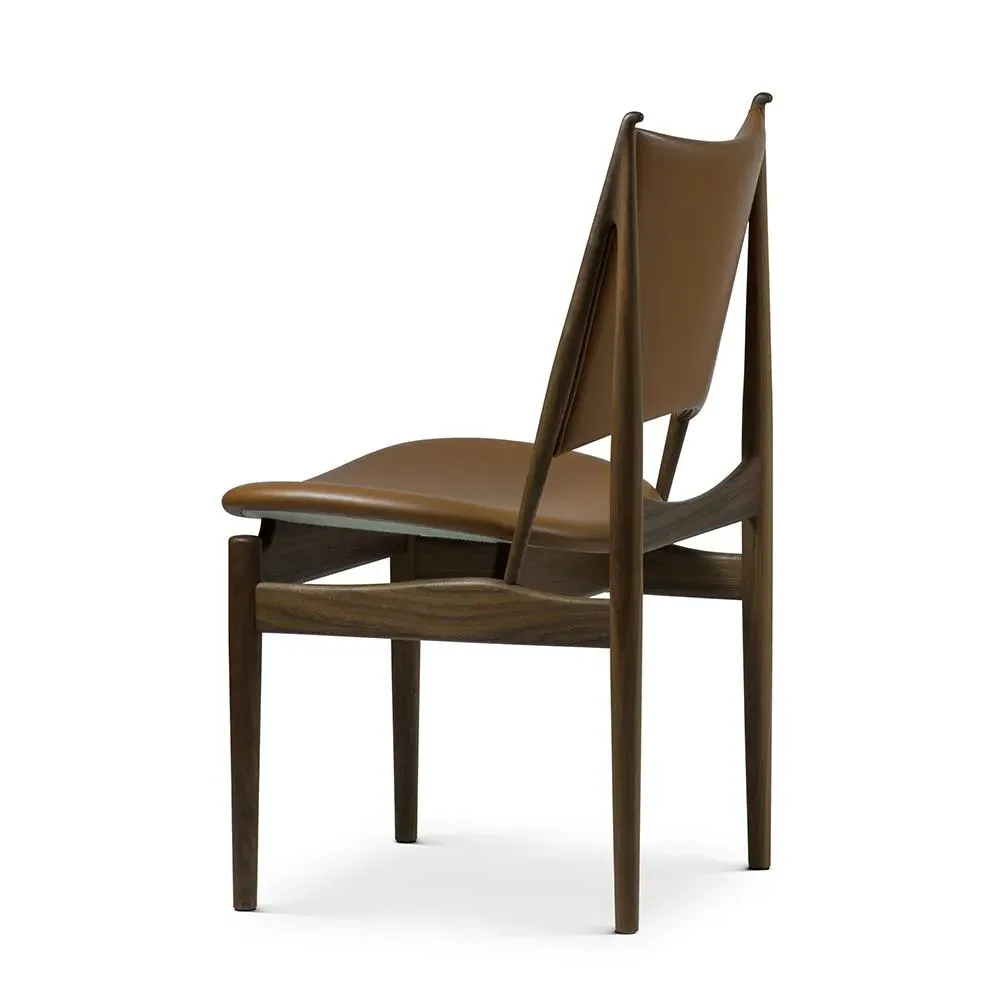 Upholstered Lounge Chair - Oak, Leather